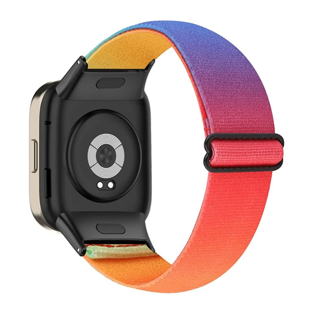 DL3 Mobilak Elastic Straps Compatible with Xiaomi Redmi Watch 3 (Not for Redmi Watch 3 Lite/Active) Men Women, Adjustable Stretchy Bracelets Sport Nylon Replacement Bracelet - Black