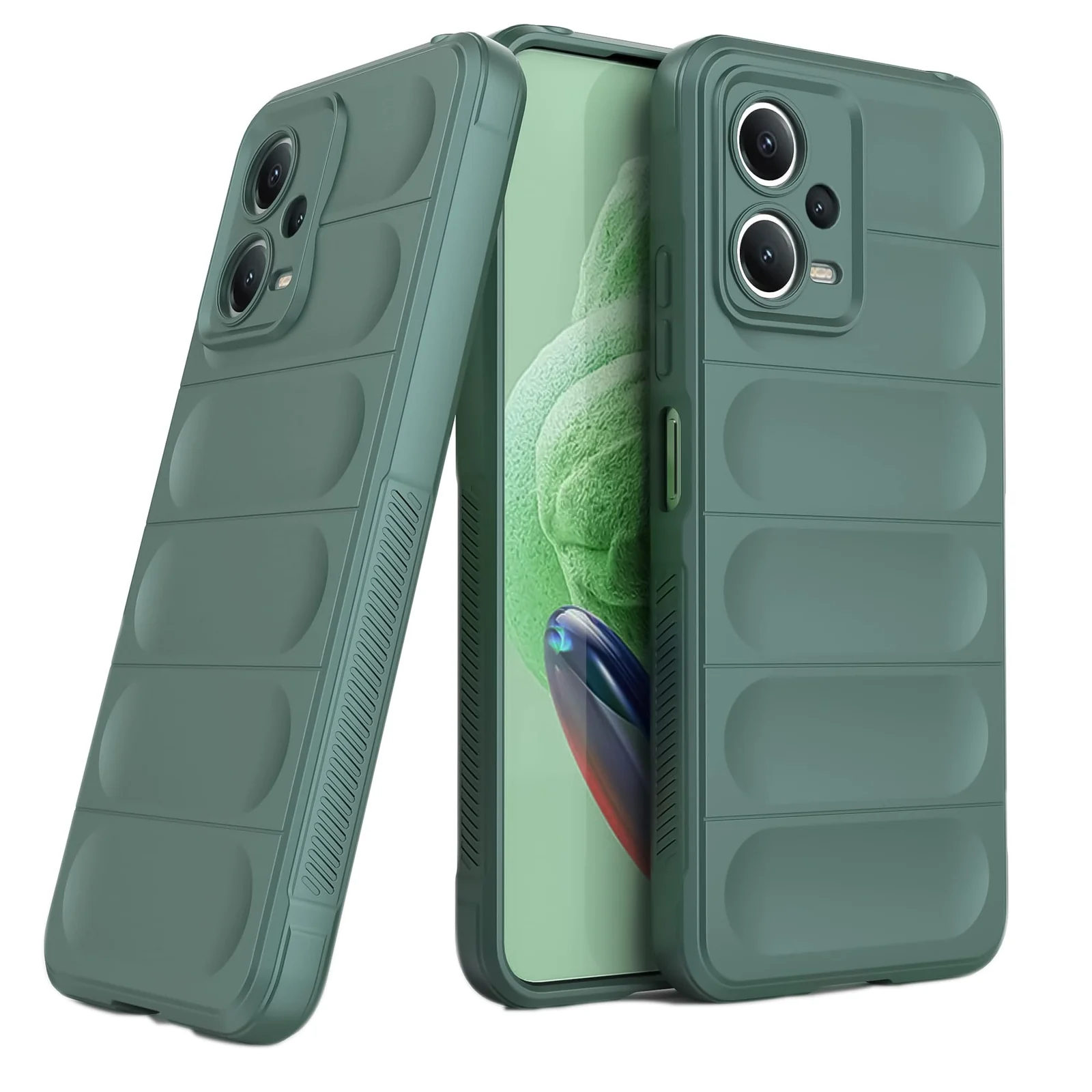 DL3 Mobilak Soft Silicone Protective Case for Xiaomi Redmi Note 12 5G / Poco X5 5G with Camera Protection and Shockproof Design - Green