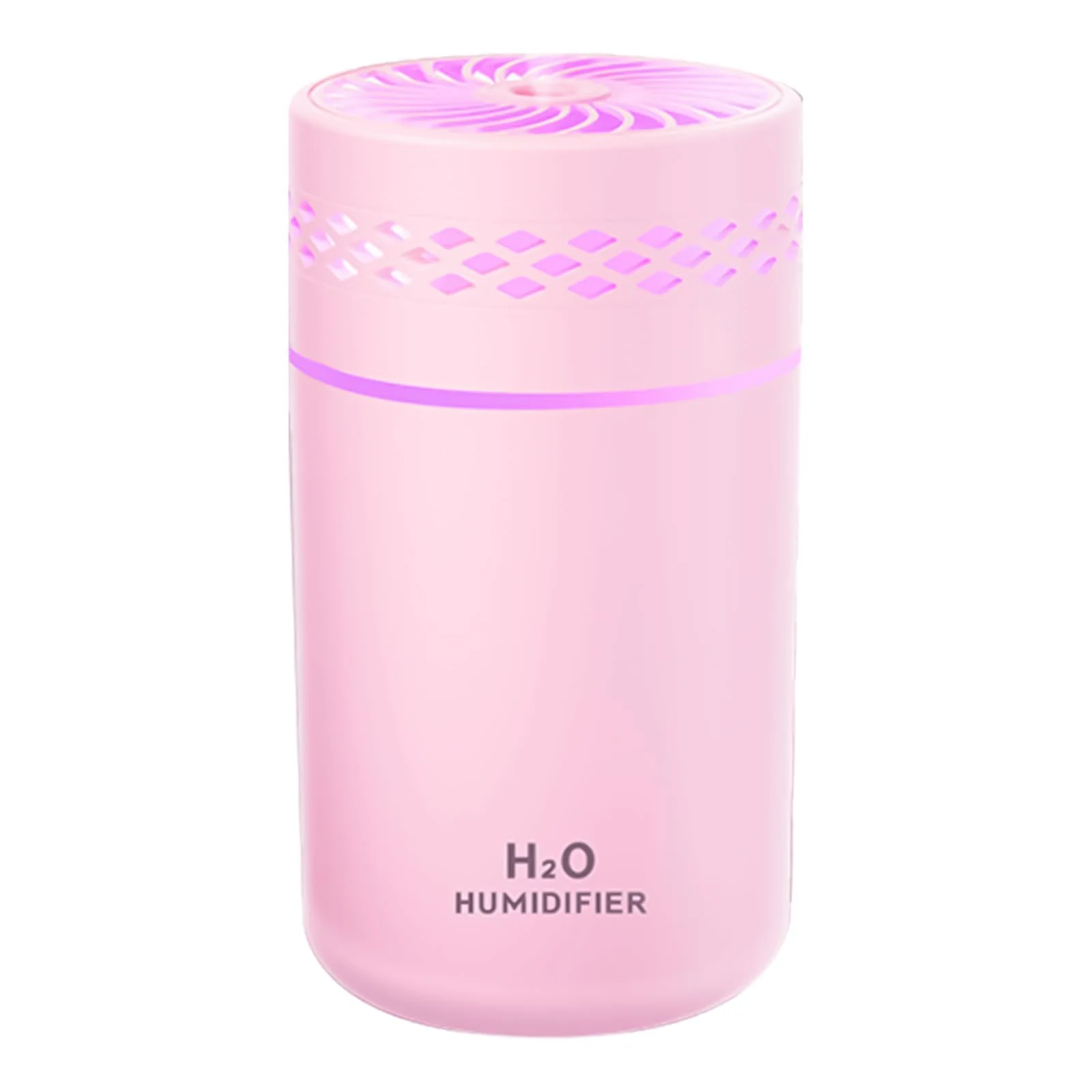 Mobigon Wood Cool Mist Ultrasonic Humidifier for Room Moisture, Aroma Diffuser for Home, 260ml Essential Oil Diffuser with 7 Colorful Night Light, Auto Shut-Off, Home, Office, car - Pink