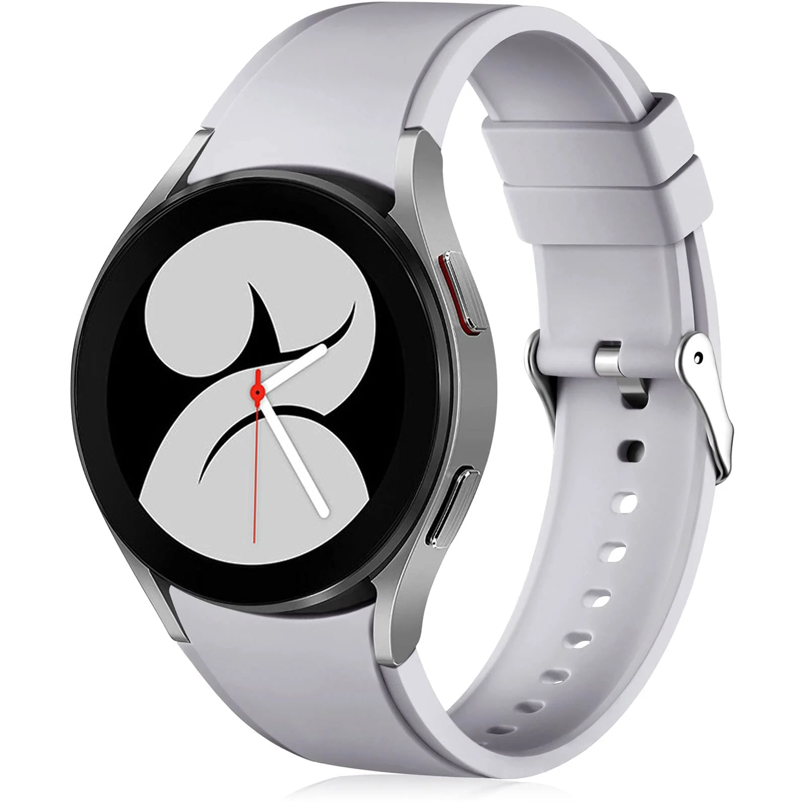 DL3 Mobilak No Gap Bands Compatible with Samsung Galaxy Watch 7 5 4 6 Band 44mm 40mm/Watch 5 Pro 45mm/Galaxy Watch 4 Classic 46mm 42mm Strap,20mm Quick Release Sport Replacement Bands for Women Men - Light Gray