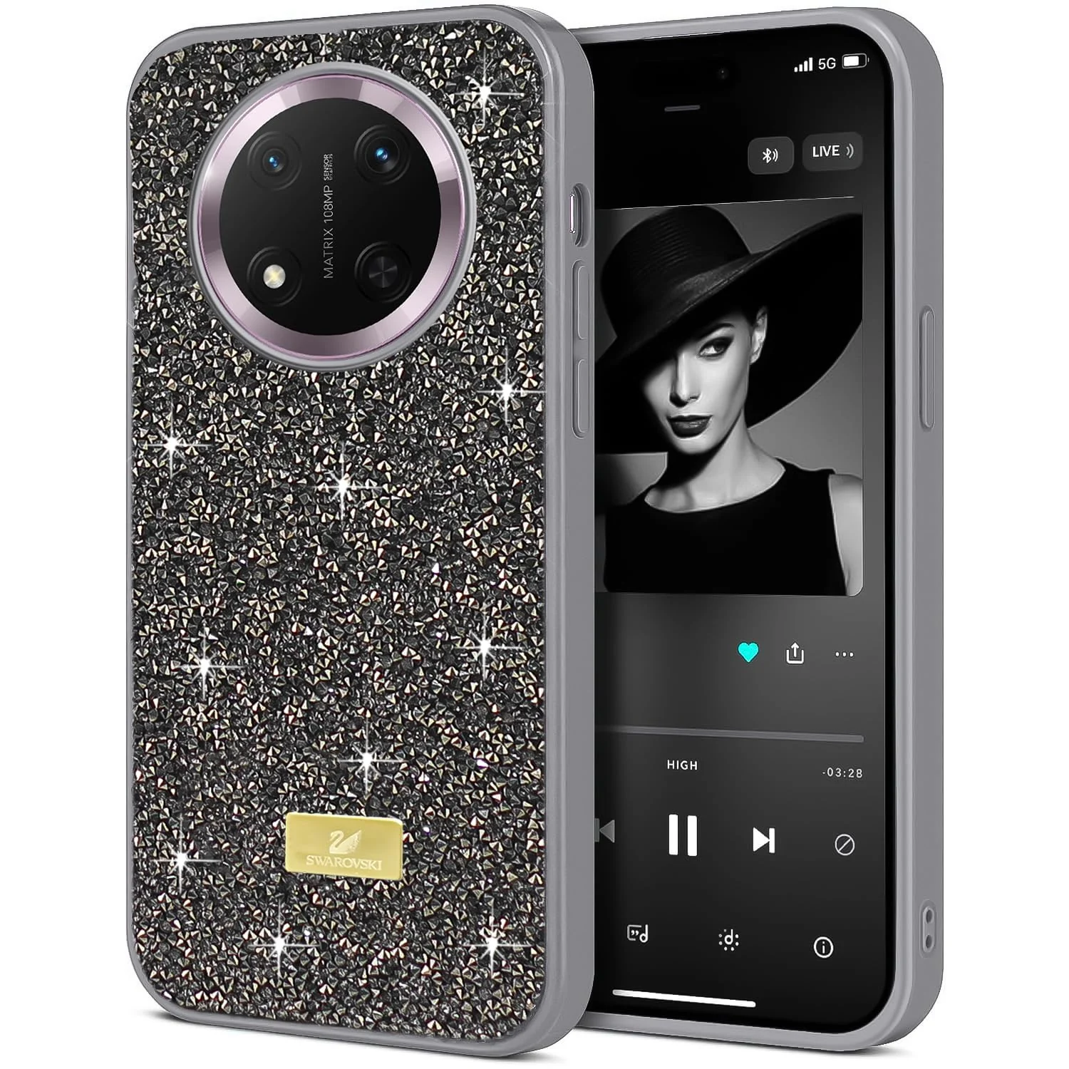 Honor X9C — DL3 Mobilak Glitter Protective Case for Honor X9C, Supports wireless charging, Shock-absorbing protection, Scratch-resistant surface