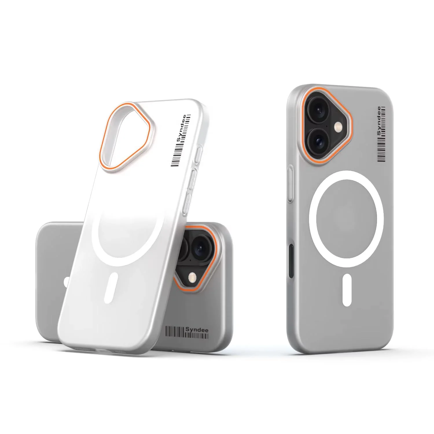 DL3 Mobilak Case Back Cover for iPhone 17, Sleek Frosted Translucent Back Only Compatible with Wireless Magnetic Accessories | Anti-Scratch Shockproof Phone Case - Clear