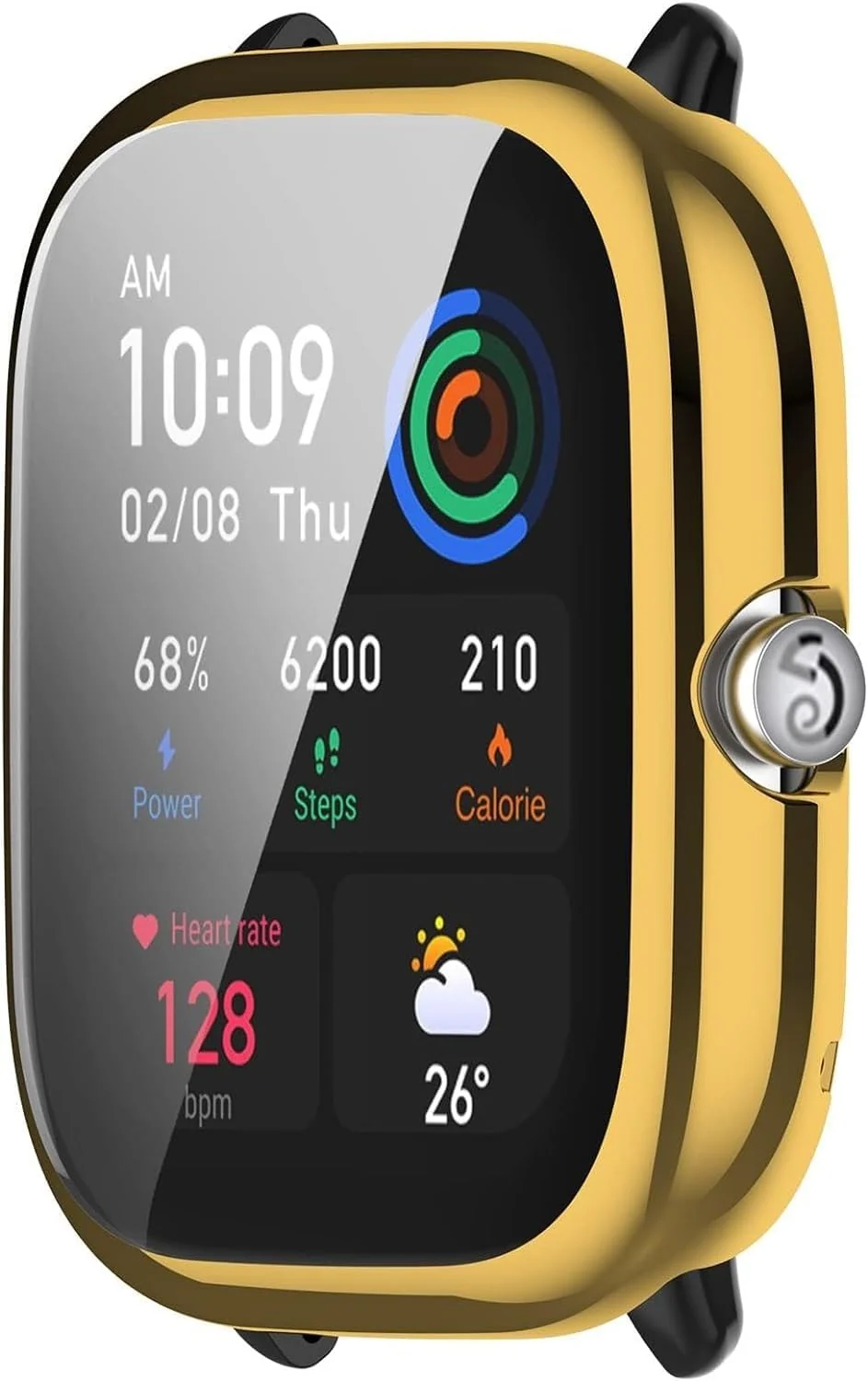 DL3 Mobilak Case Compatible with Amazfit Bip3 Pro/Amazfit Bip 3 Case All-Around Screen Protector Watch Soft TPU Shockproof Cover Slim Guard Thin Bumper Shell Protector - Gold