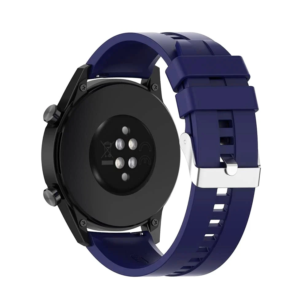 DL3 Mobilak Strap Silicone Band 22MM For Samsung galaxy watch 3 45mm /watch 46mm/Gear S3/Huawei watch GT3 46MM/GT2E/GT 46mm/GT2 Pro/GT2 46MM/honor Magic Watch2 46mm/Amazfit GTR4/GTR3/2/2e - Navy Blue