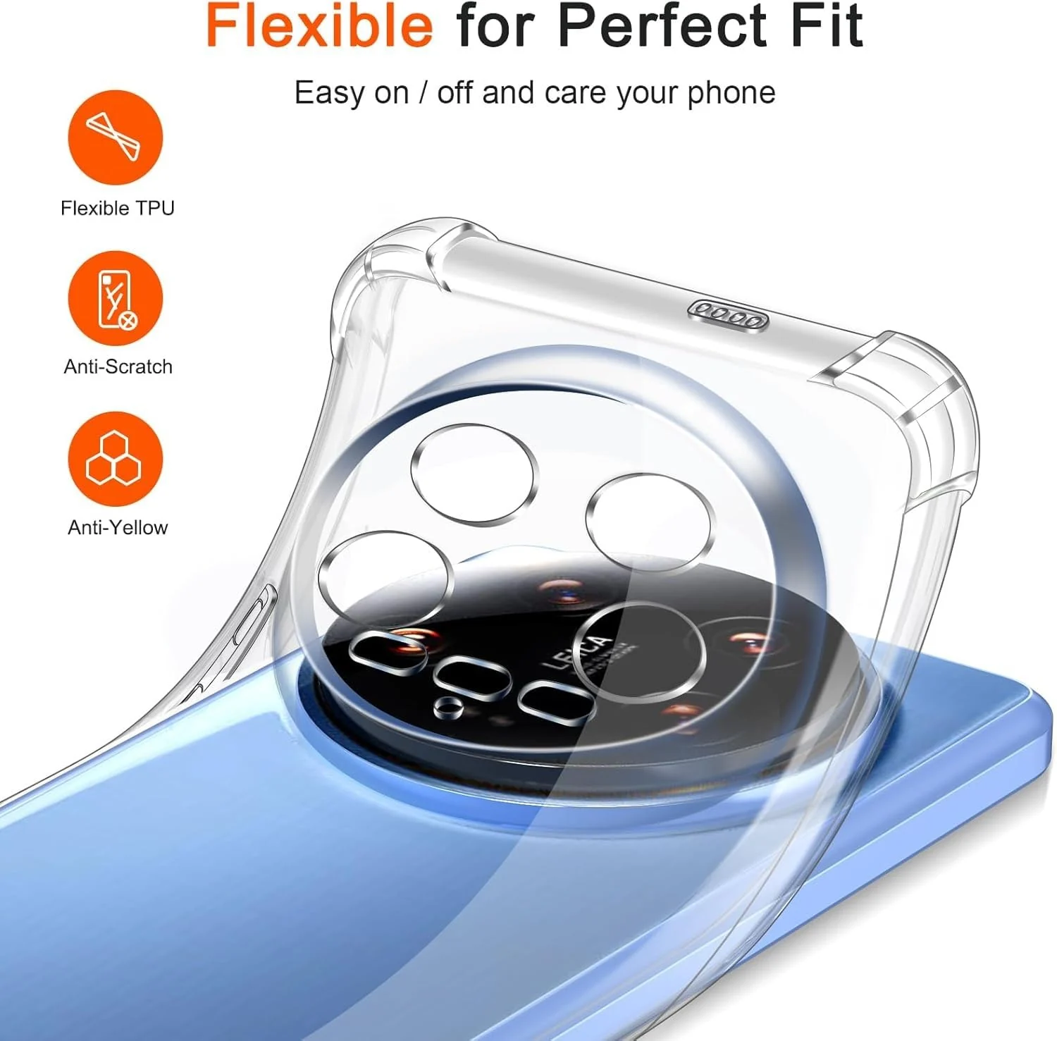 DL3 Mobilak Clear TPU Protective Case for Xiaomi Mi 14 Ultra with Camera Protection and Shockproof Design - Clear