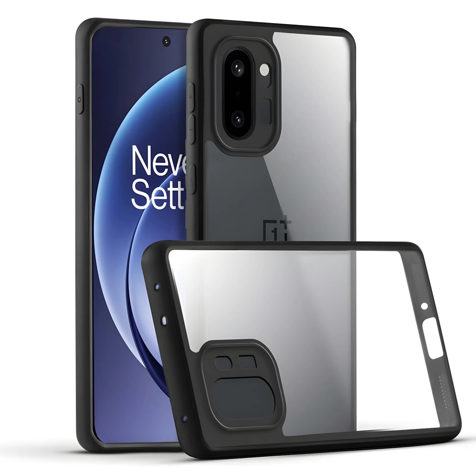 DL3 Mobilak Clear TPU Case for OnePlus Ace 6 / Ace 6T / OnePlus 15R, Camera protection, Shock-absorbing protection, Scratch-resistant surface - Black