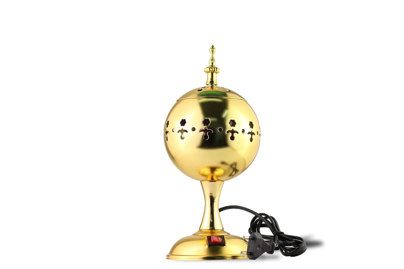 Mobigon Arabian Electric Incense Burners metal Vintage Arabic Burner, Middle Eastern Incense Holder- Electric Incense Burner Bakhoor Suitable For Arabian Oud, Home, Hotel Decor - G. Gold