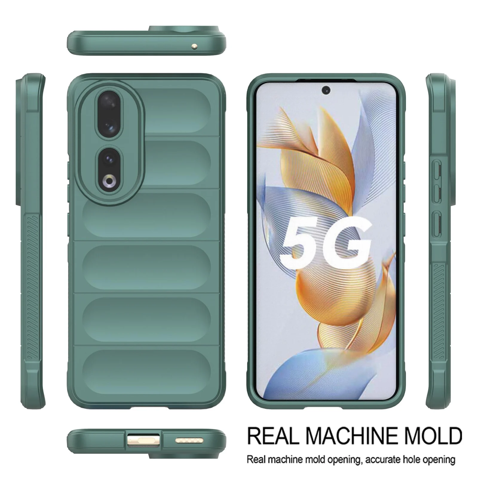 DL3 Mobilak Rugged Protective Case for Honor 90 5G, Camera protection, Shock-absorbing protection, Non-slip grip - Green