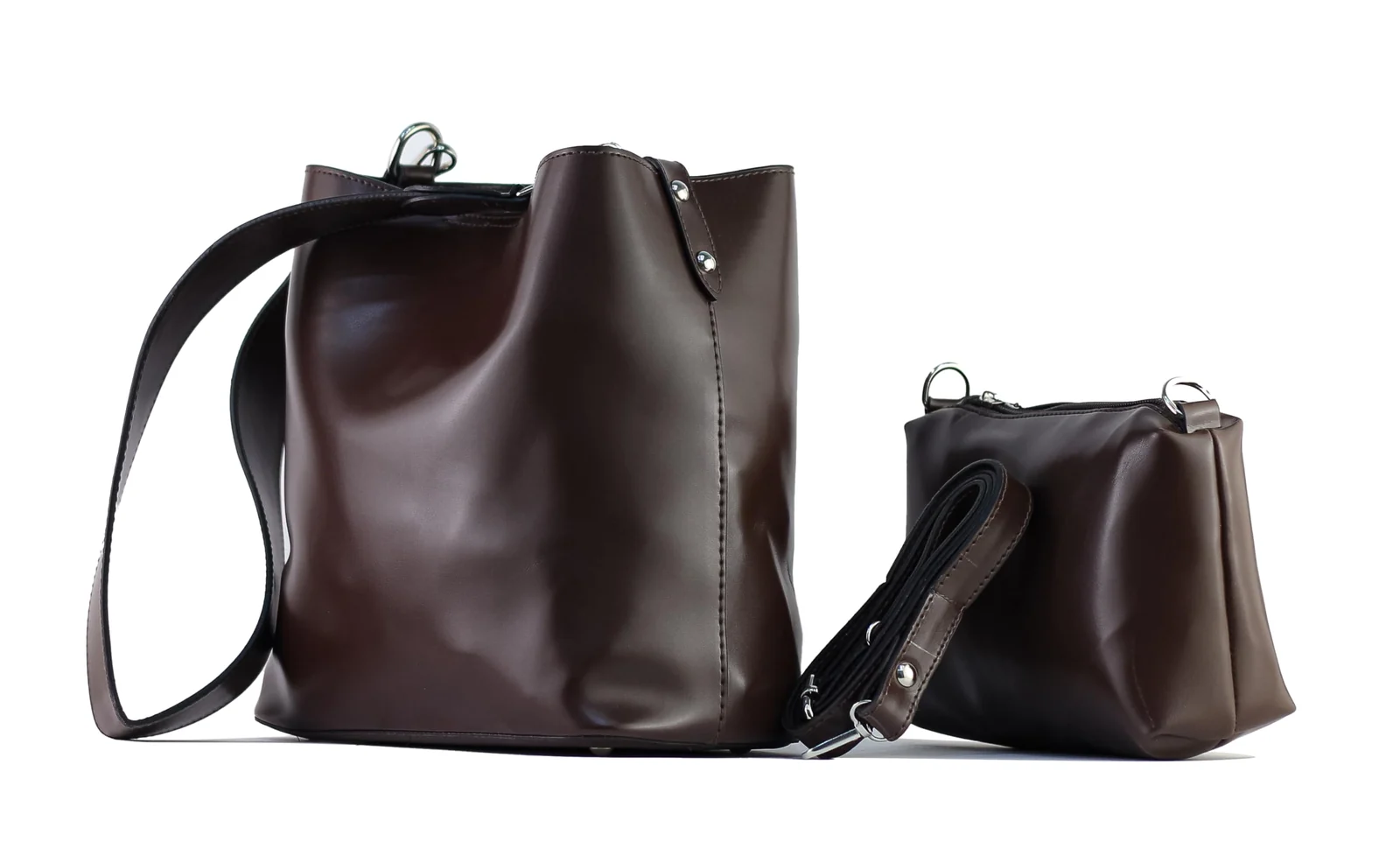 Mobigon Women’s 2-in-1 Hobo Shoulder Bag Set, Premium Handbag with Studded Details, Magnetic Snap Closure, Mini Crossbody Pouch with Zipper & Adjustable Adjustable Strap