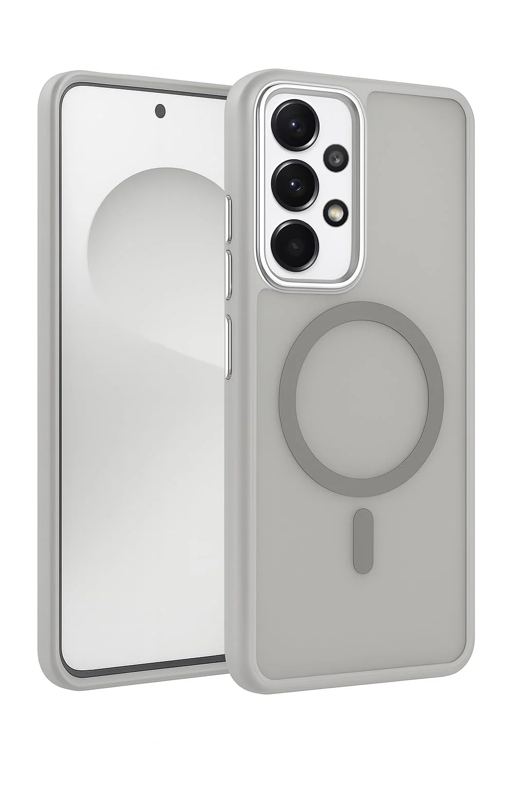 DL3 Mobilak Dl3 Mobailk Samsung Galaxy A52 / A52s Case - Slim & Lightweight Frosted Cover with Decorative Ring (Non-Magnetic, Not Compatible With MagSafe), Shockproof, Anti-Scratch, Full Protection - Grey - Gray