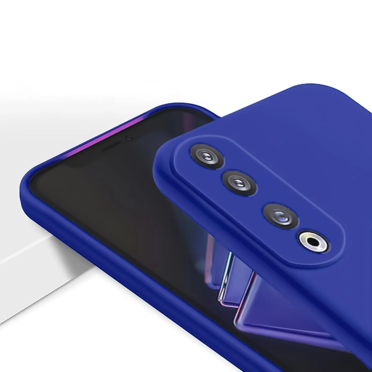 DL3 Mobilak Silicone Protective Case for Honor 70, Shock-absorbing protection, Scratch-resistant surface, Soft microfiber lining - Pepsi