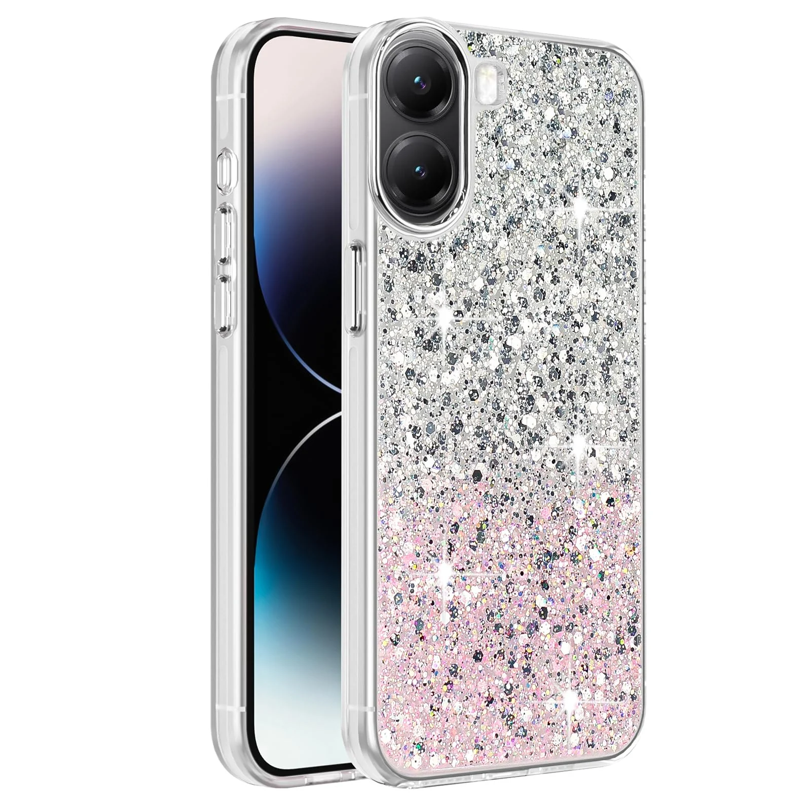 Xiaomi Poco X7 Pro 5G — DL3 Mobilak Glitter Protective Case for Xiaomi Poco X7 Pro 5G, Supports wireless charging, Camera protection, Shock-absorbing protection