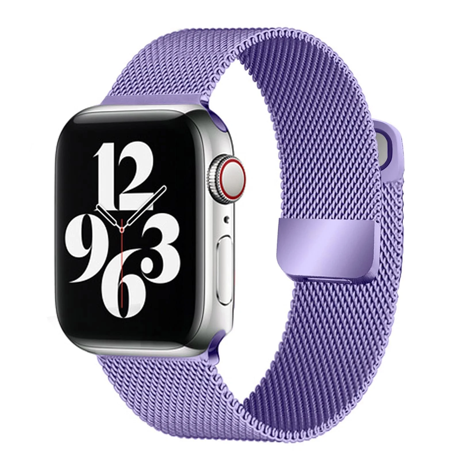 DL3 MOBILAK Milanese Loop Compatible With Apple Watch Ultra 3 2 1 49mm 46mm 45mm 44mm 42mm, Stainless Steel Mesh Band Magnetic Clasp, Adjustable Metal Strap for iWatch Series 11/10/9/8/7/6/5/4/SE - Lavender