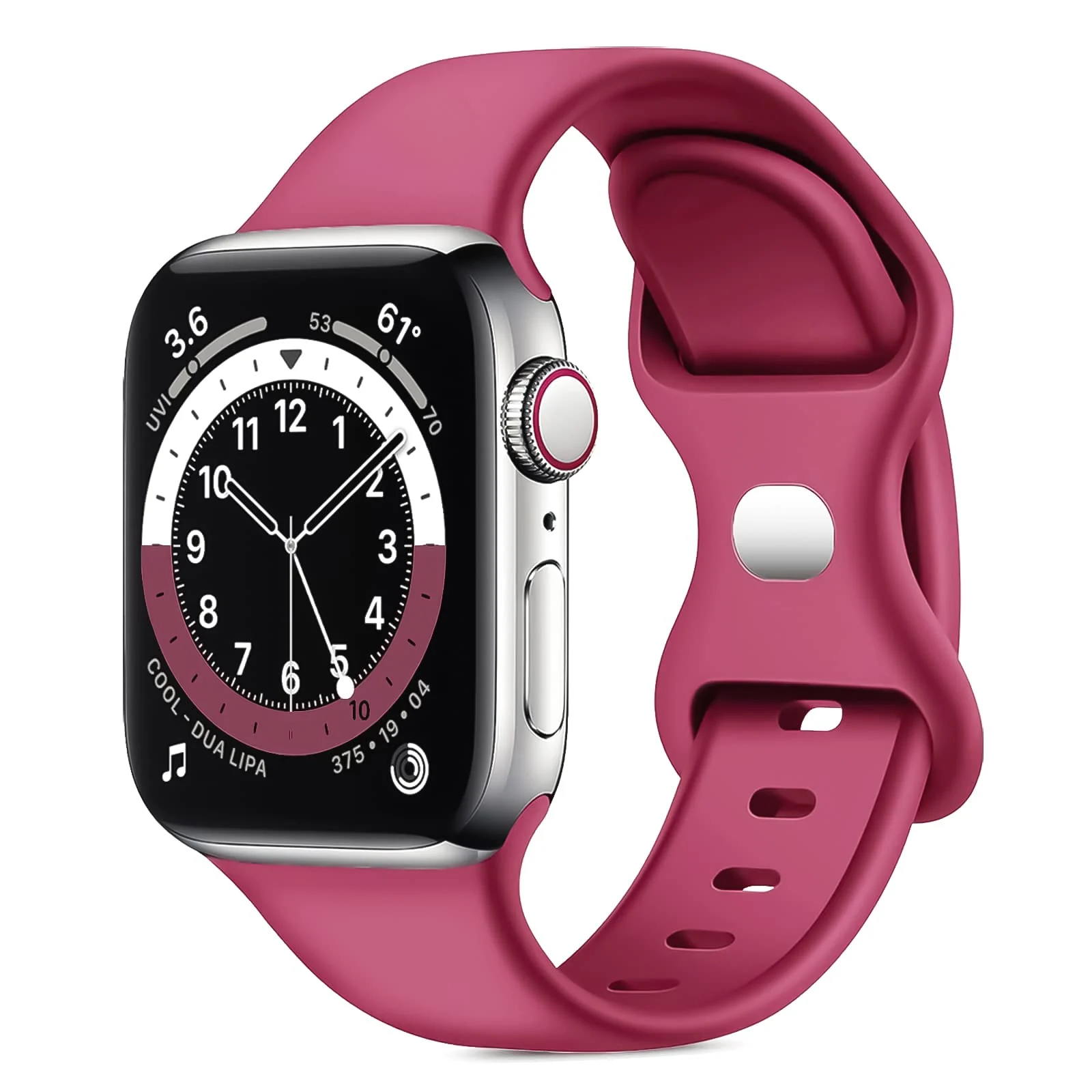 38MM/40MM/41MM — DL3 Mobilak Bands Compatible with Apple Watch Ultra 49mm 45mm 44mm 42mm 41mm 40mm 38mm, Replacement Soft Silicone Strap for iWatch Ultra/Ultra 2 Series 9/8/7/6/5/4/3/2/1 (A. Rose, 38MM/40MM/41MM)