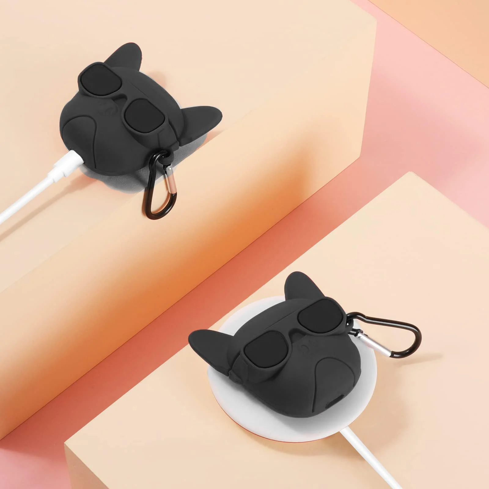 DL3 Mobilak For AirPods 3 Case Soft Silicone Shockproof Cover for Apple AirPods 3rd, New 3D Cute Cartoon Creative Fun Case Skin with Keychain Design for Air pods 3rd Charging Case - Style 2