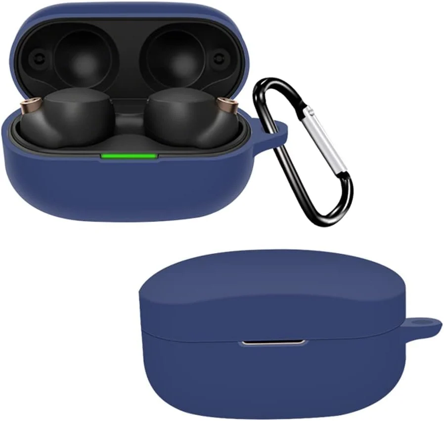 DL3 Mobilak Silicone Case Compatible with Sony WF-1000XM4 Earbuds, Soft Silicone Protective Case Cover, Shockproof Sleeve with Carabiner