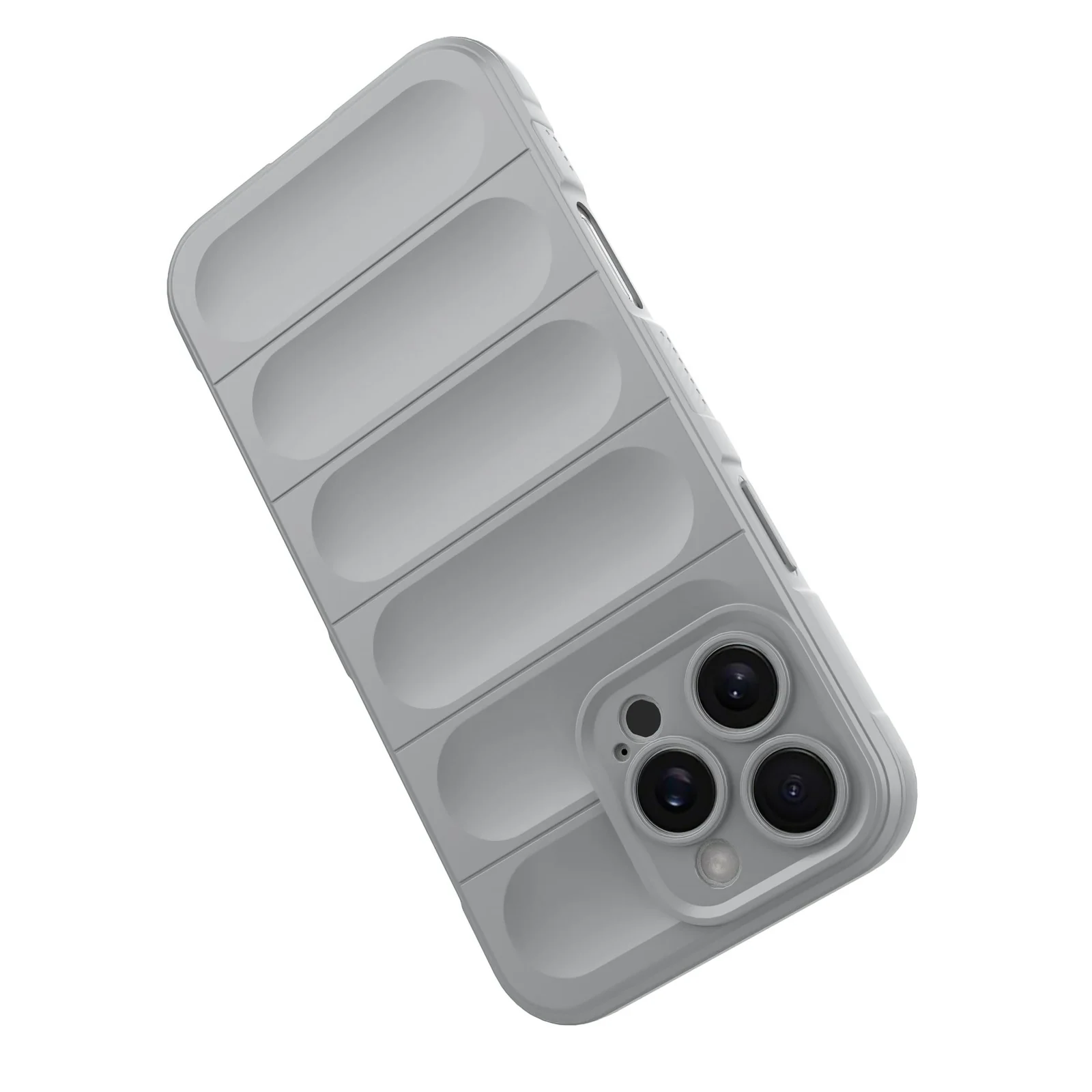 DL3 Mobilak Silicone Case for iPhone 16 Pro Max 6.9-Inch Heavy Duty Protective [Slim Fit] Shockproof Soft Flexible Protective Design Shock-Absorption TPU Cover With Camera Protection - Gray