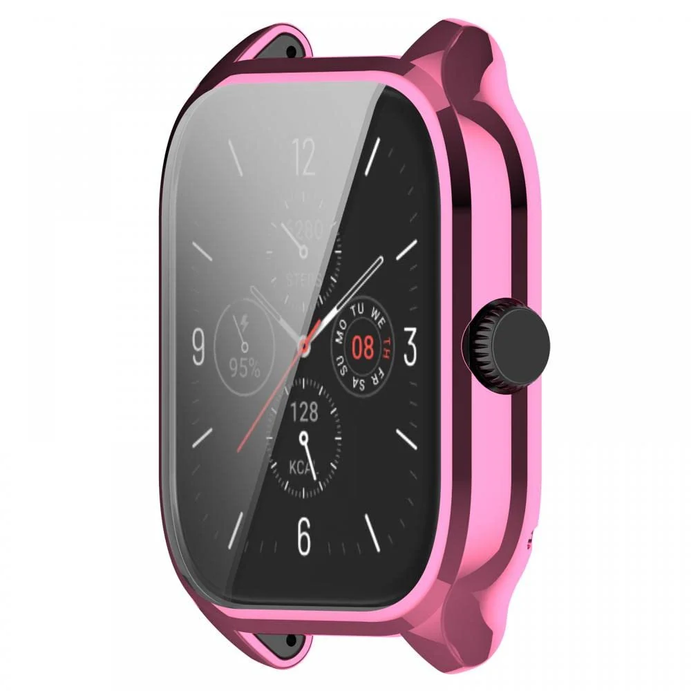 DL3 Mobilak Case Compatible with Amazfit GTS 4 (Not for GTS4 Mini) Case Watch Soft TPU Shockproof Cover Slim Guard Thin Bumper Shell Protector For Amazfit GTS4 - Pink
