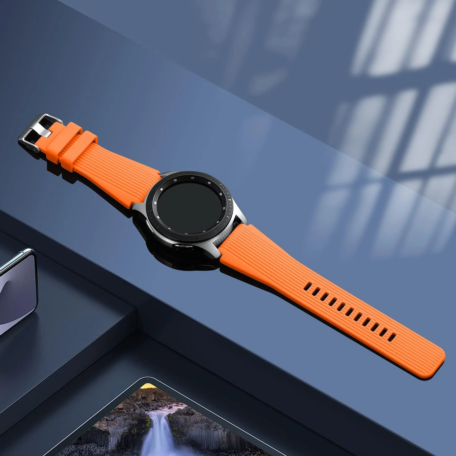 DL3 Mobilak Silicone Sport Band 22MM Xiaomi Redmi Watch 5 Active/5 Lite/Samsung Galaxy Watch 46mm/Watch 3 45mm/Gear S3/Huawei watch (GT6 GT5 GT4 GT3 GT2 GT 46MM)/GT2E/GT5 Pro/GT 6 Pro/Amazfit GTR 3/4 - Orange