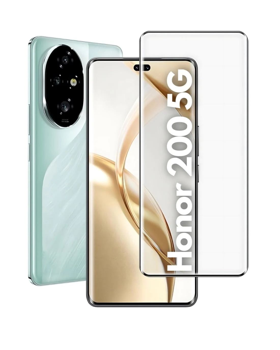 DL3 Mobilak Screen Protector for Honor 200 5G, Tempered Glass Screen Saver Premium HD Protective, Scratch Resistant, NO-Bubble, 9H Hardness, Full Coverage Film - Clear