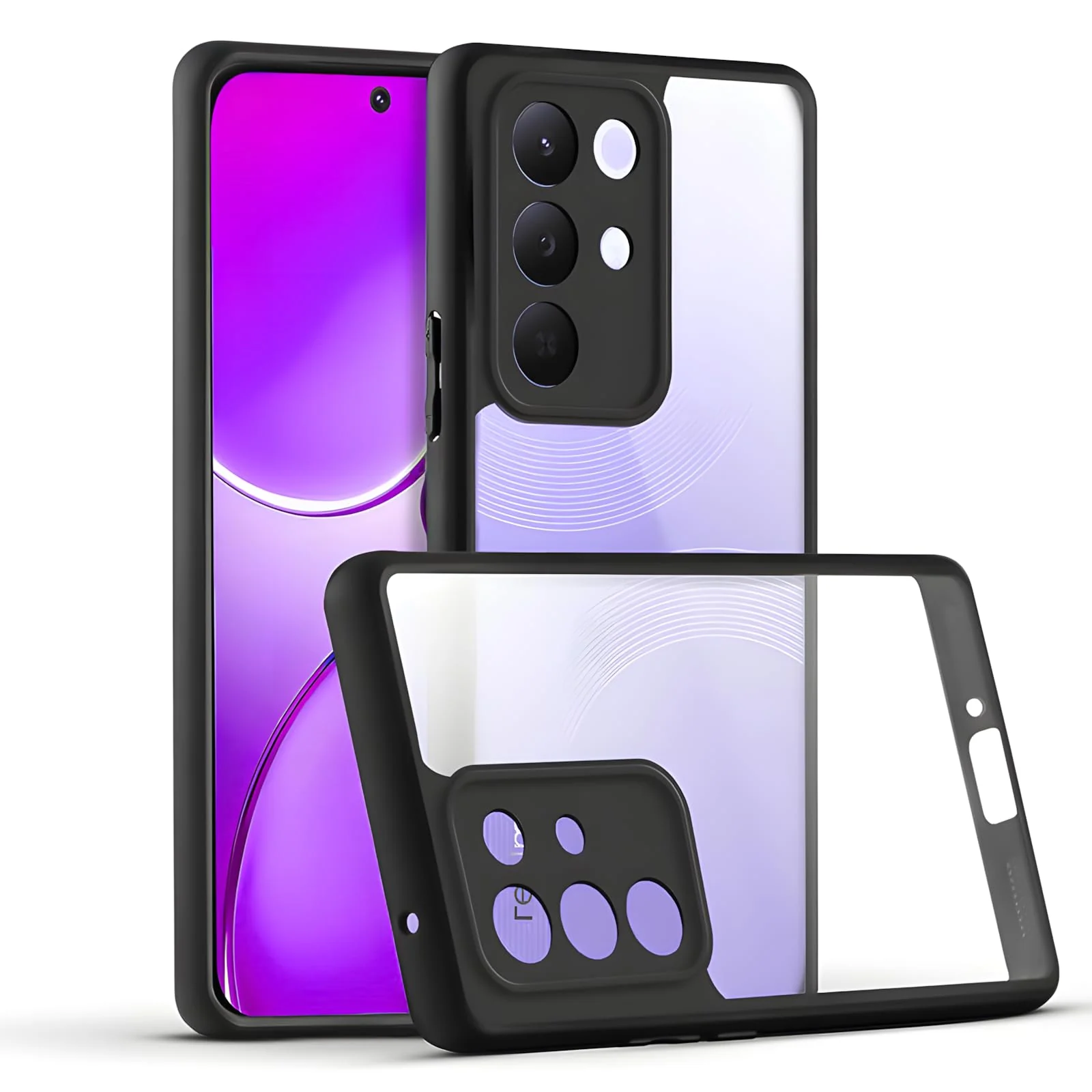 DL3 Mobilak Clear Protective Case for realme C85 Pro - Black