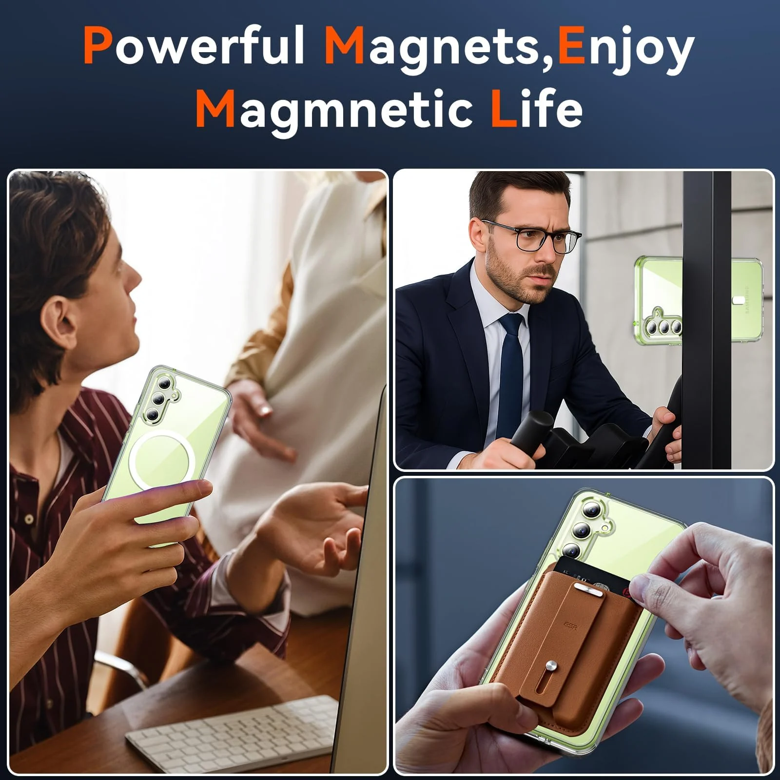 DL3 MOBILAK for Samsung Galaxy A54 5G Case Clear [Compatible with MagSafe] Slim Magnetic Clear Bumper Case