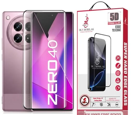 DL3 Mobilak Screen Protector for Infinix Zero 40, Tempered Glass Screen Saver Premium HD Protective, Scratch Resistant, NO-Bubble, 9H Hardness, Full Coverage Film - Clear