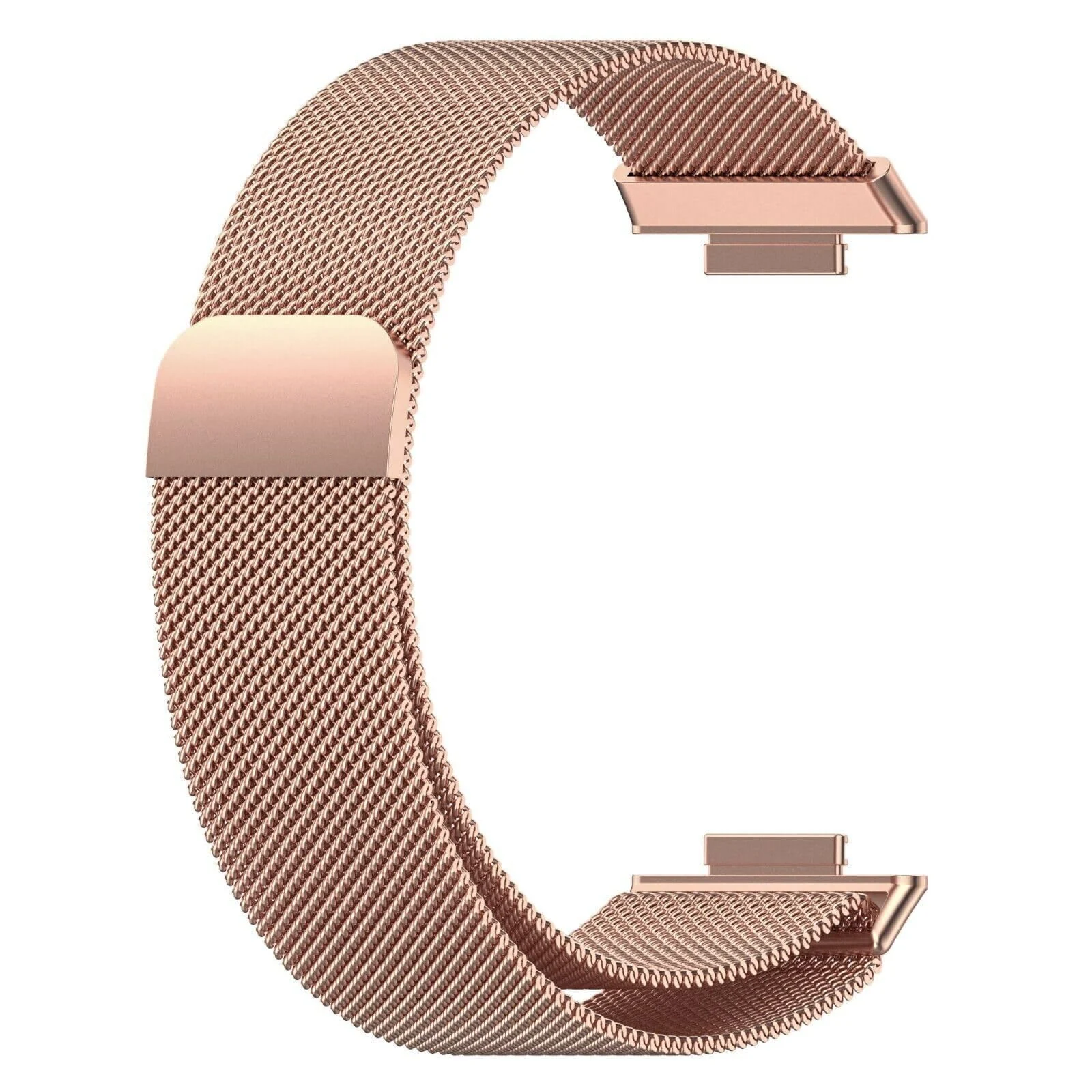 Dl3 Mobilak Bracelet Compatible with Huawei Watch Fit 2, Stainless Steel Replacement Strap, Mesh Metal Watch Strap, Magnetic Adjustable Replacement Strap Compatible with Huawei Watch Fit2 (Rose Gold)