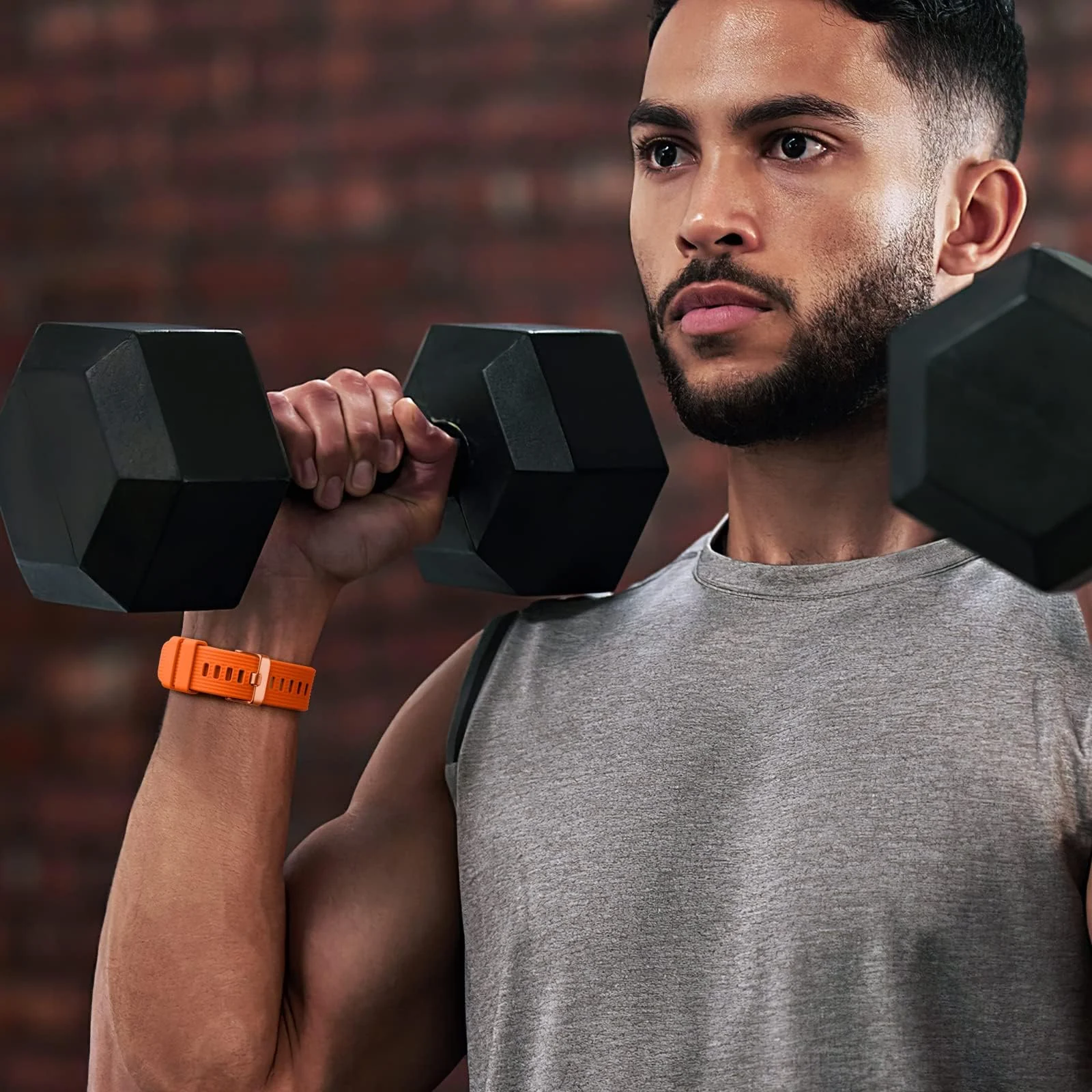 DL3 Mobilak Silicone Sport Band 22MM Xiaomi Redmi Watch 5 Active/5 Lite/Samsung Galaxy Watch 46mm/Watch 3 45mm/Gear S3/Huawei watch (GT6 GT5 GT4 GT3 GT2 GT 46MM)/GT2E/GT5 Pro/GT 6 Pro/Amazfit GTR 3/4 - Orange