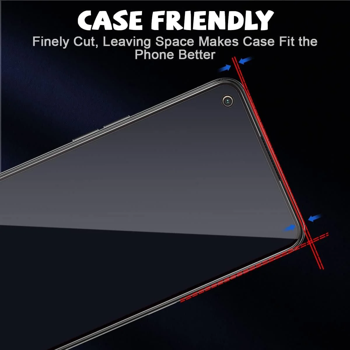 DL3 Mobilak OPPO reno 8t 4G Privacy Screen Protector, Anti-Spy 9H Hardness Tempered Glass Film [Case Friendly] [Bubble Free] - Black