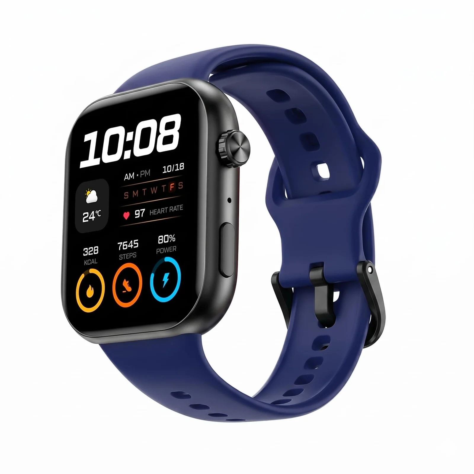 DL3 Mobilak Silicone Bracelet for HONOR Choice Watch 2i Strap, Soft Silicone Sport Replacement Strap for Women/Men, Adjustable Waterproof Sports Band for HONOR Choice Watch 2i - Blue