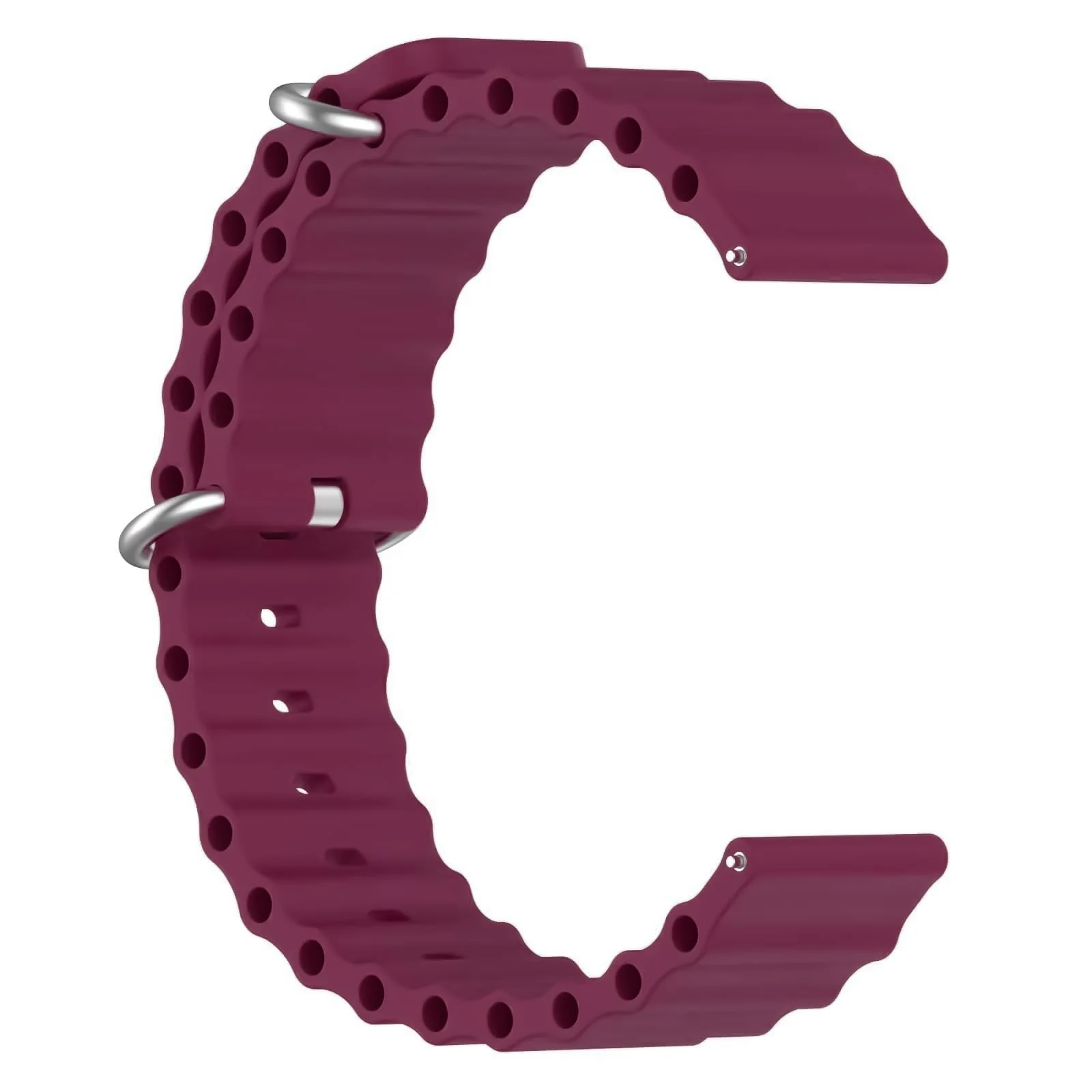 DL3 Mobilak 20mm Ocean Band for Samsung Galaxy Watch 7/6/5/4/FE Band 40mm 44mm/Galaxy Watch 6/4 Classic Bands 47mm 43mm 46mm 42mm/Watch 5 pro 45mm/3 41mm/Active 2, Adjustable Soft Silicone Sport Loop Ocean Strap - Wine Red