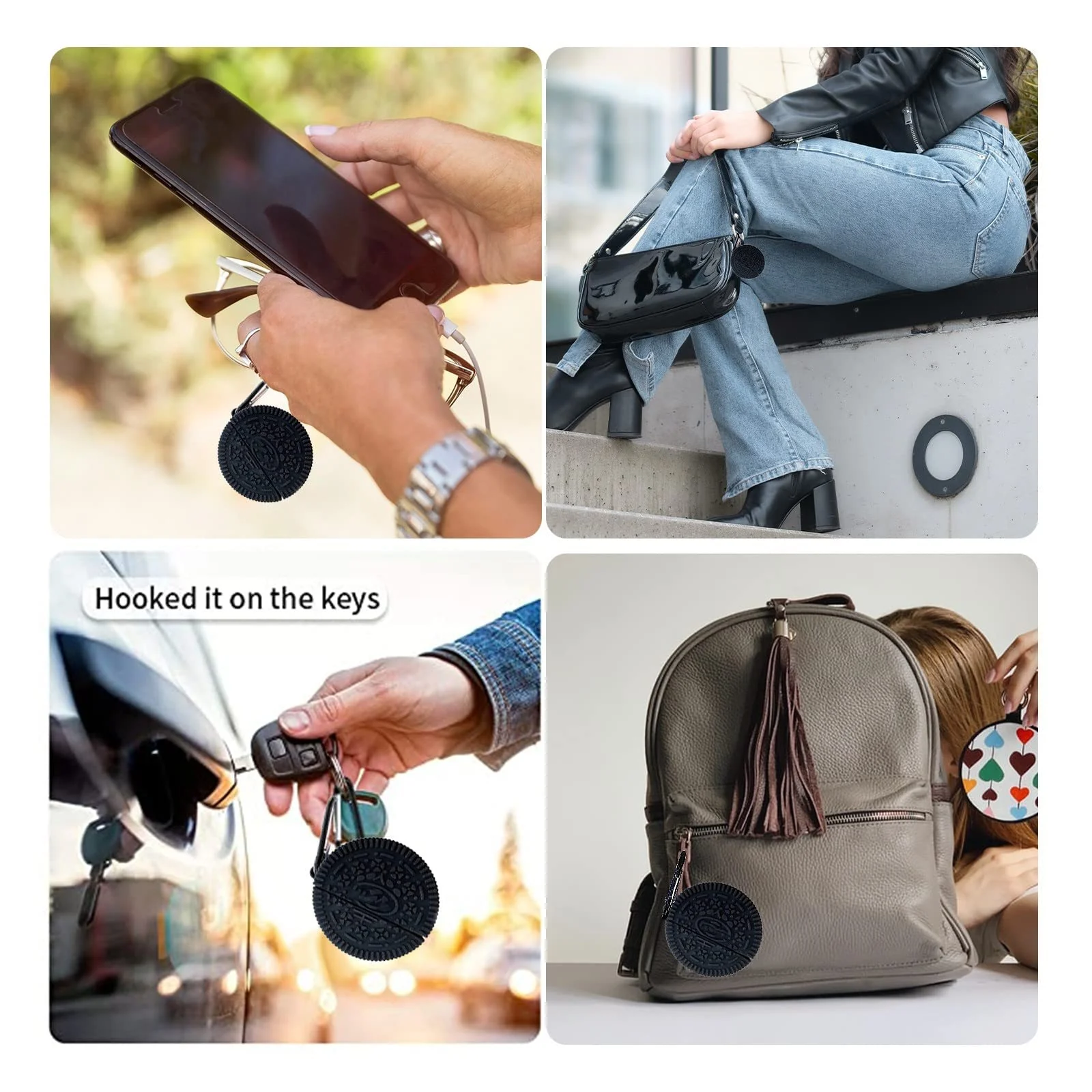 DL3 Mobilak For AirPods Pro Case Soft Silicone Shockproof Cover for Apple AirPods Pro, New 3D Cute Cartoon Creative Fun Case Skin with Keychain Design for AirPods Pro Charging Case 2019 - Oreo