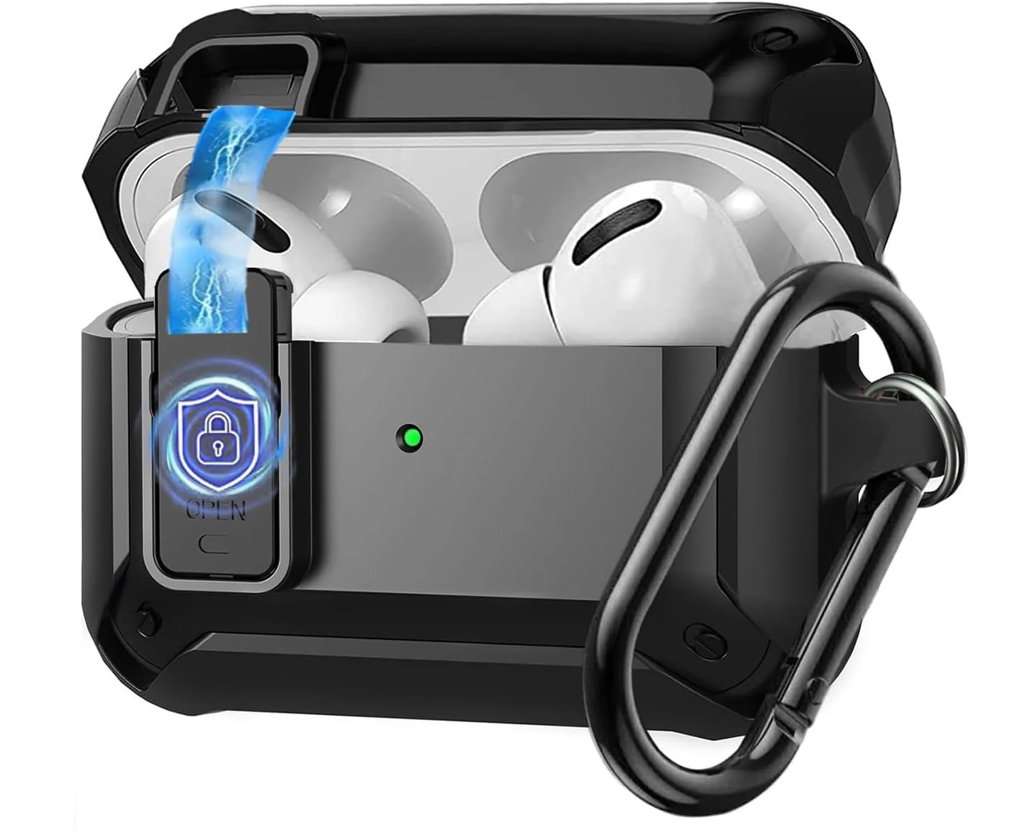 DL3 Mobilak Case for AirPods Pro 3 (2025) Cover with Lock, Compatible with AirPods Pro 3nd Generation/3st Generation Case (2025), Shockproof Cover for AirPods Pro 3 Case Men Women