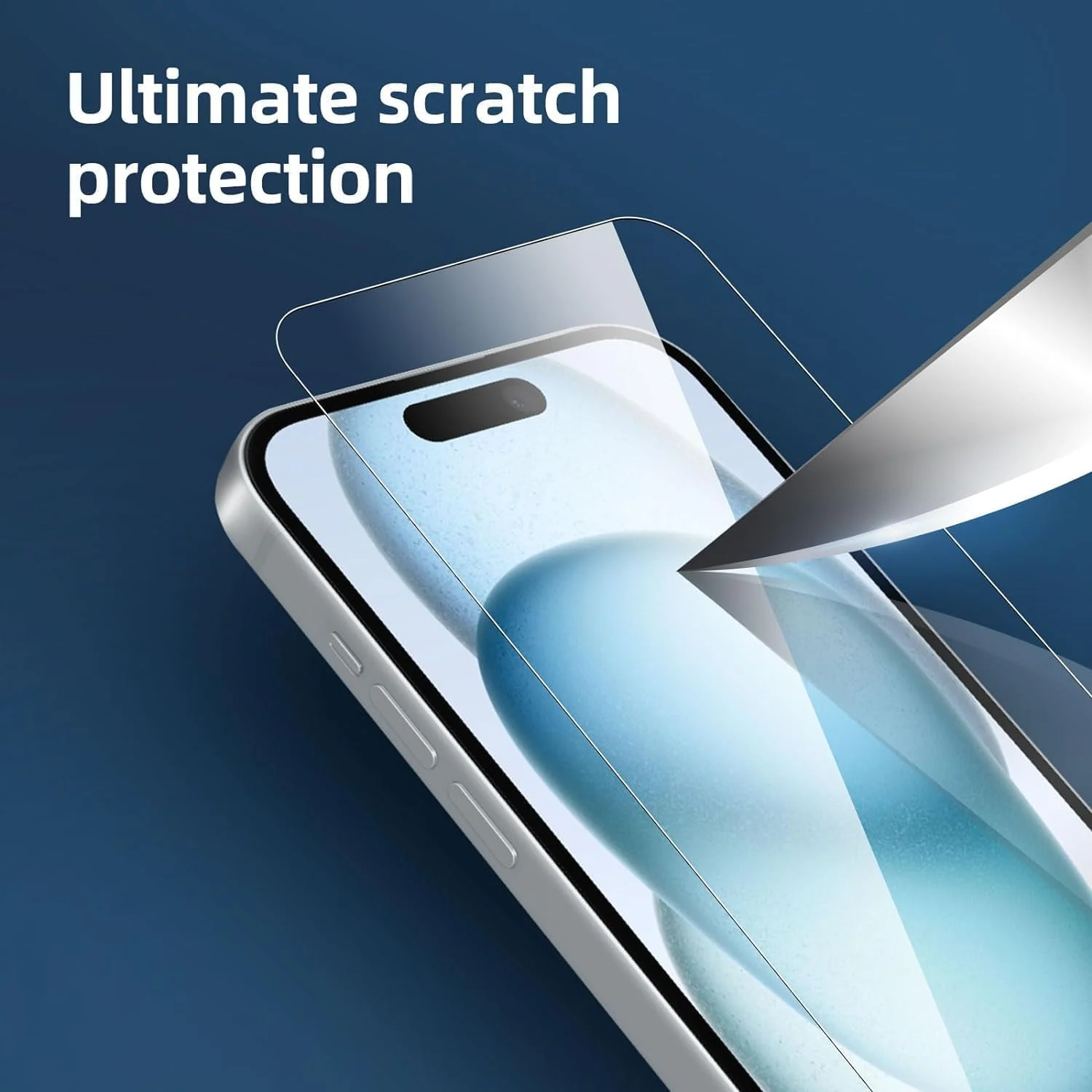 DL3 Mobilak for iPhone 15 Plus 6.7 Tempered Glass Screen Protector, 9H Hardness Anti-Scratch Tempered Glass flim, Case Friendly, Anti-Scratch - Clear