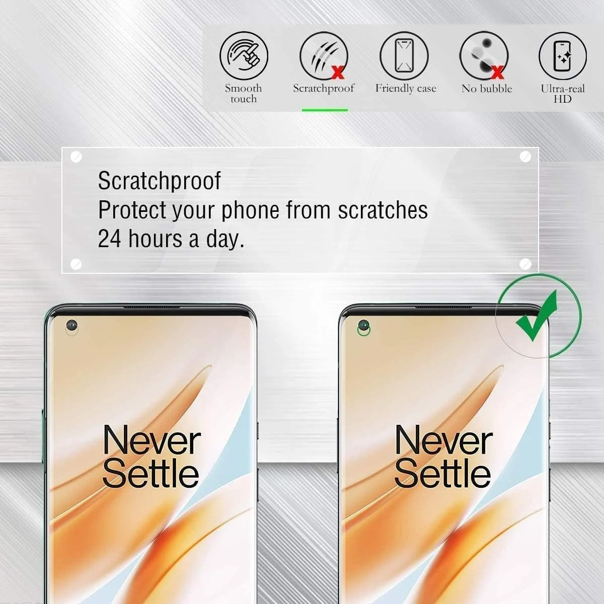 DL3 Mobilak Full Glass Screen Protector For Oneplus 8 Pro Tempered Glass Full Glue Cover Screen Protector For Oneplus 8 Pro Screen Glass Film - Clear