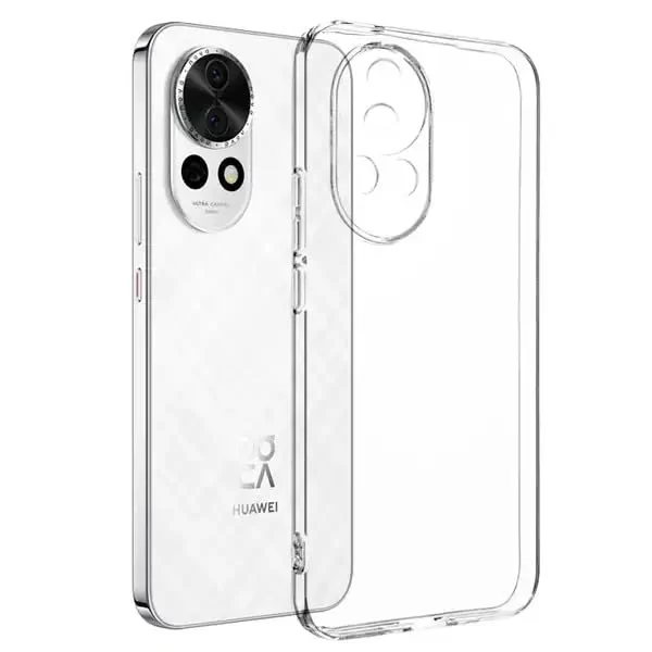 DL3 Mobilak Case Compatible with Huawei Nova 13 / Huawei Nova 12, Case Crystal Soft TPU Gel Case Flexible Silicone Anti-Scratch Camera Protection TPU Cover - Clear