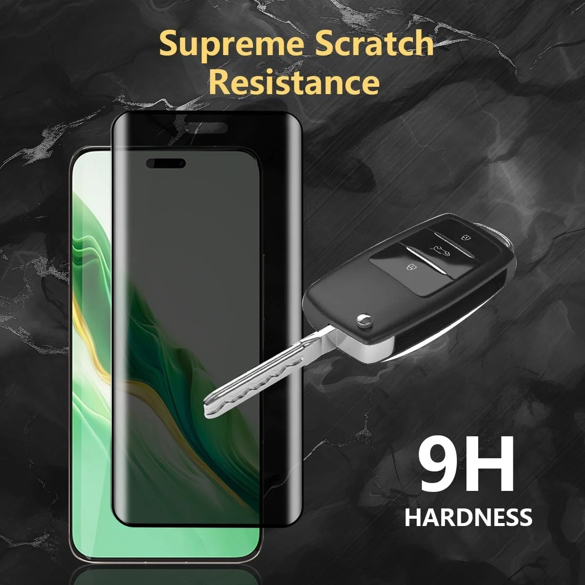 DL3 Mobilak Screen Protector for Honor Magic 6 Pro UV Glass Fingerprint Reader Support 3D Curved Anti-Spy Tempered Glass Screen Protector - Privacy
