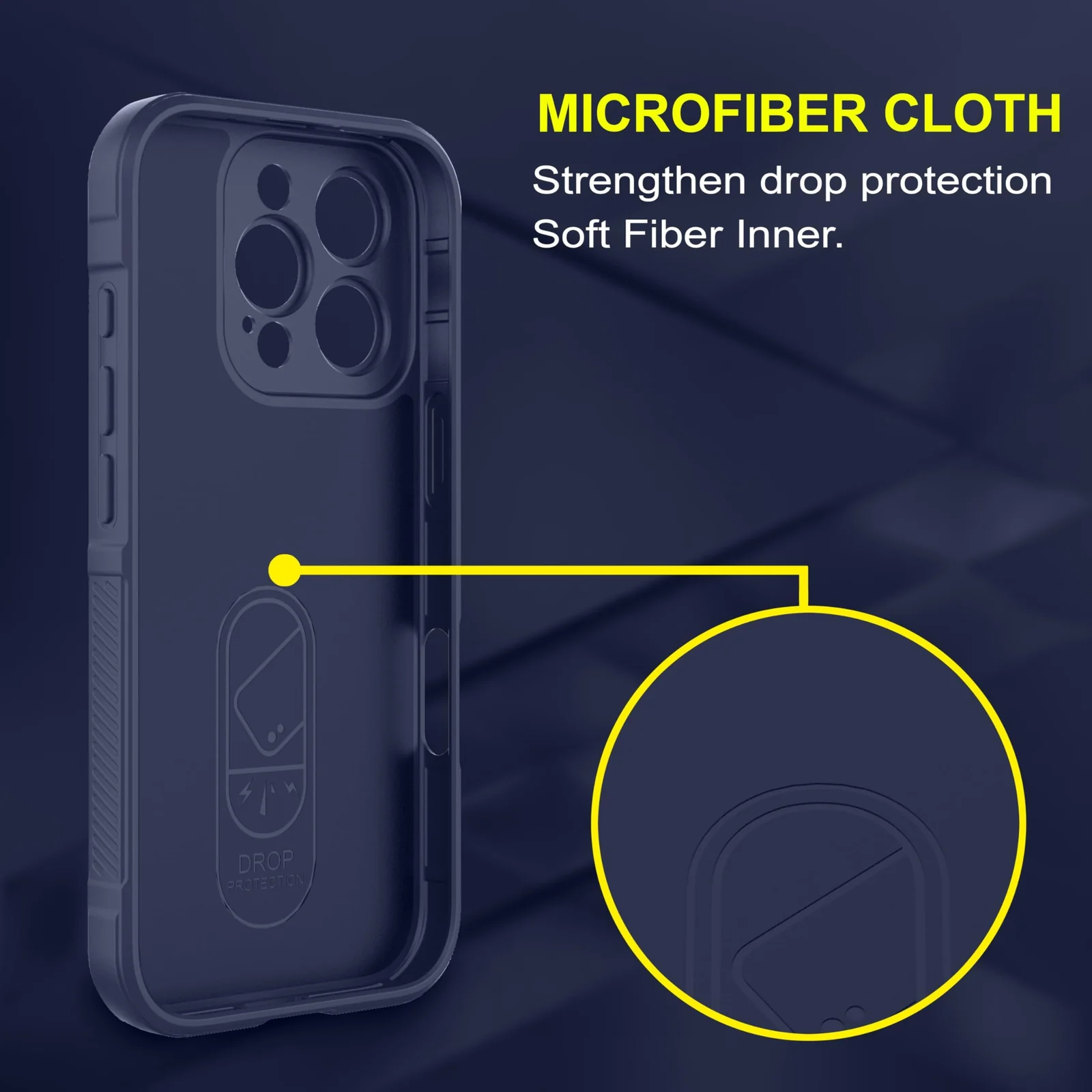 DL3 Mobilak Silicone Case for iPhone 16 Pro 6.3-Inch Heavy Duty Protective [Slim Fit] Shockproof Soft Flexible Protective Design Shock-Absorption TPU Cover With Camera Protection - Blue