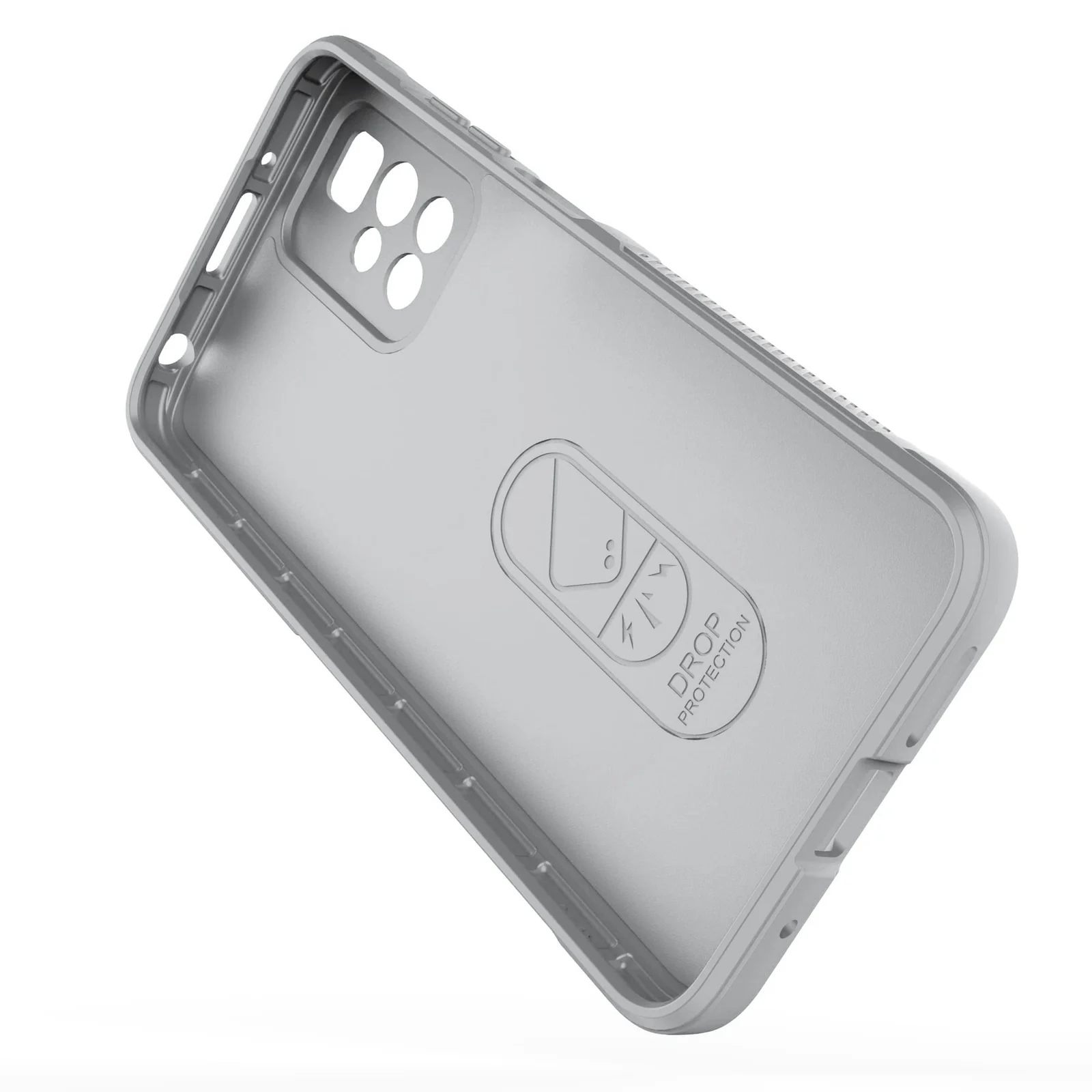 DL3 Mobilak Flexible Silicone and TPU Protective Case with Camera Protection for Xiaomi Redmi 10 4G / Redmi 10 2022 - Gray