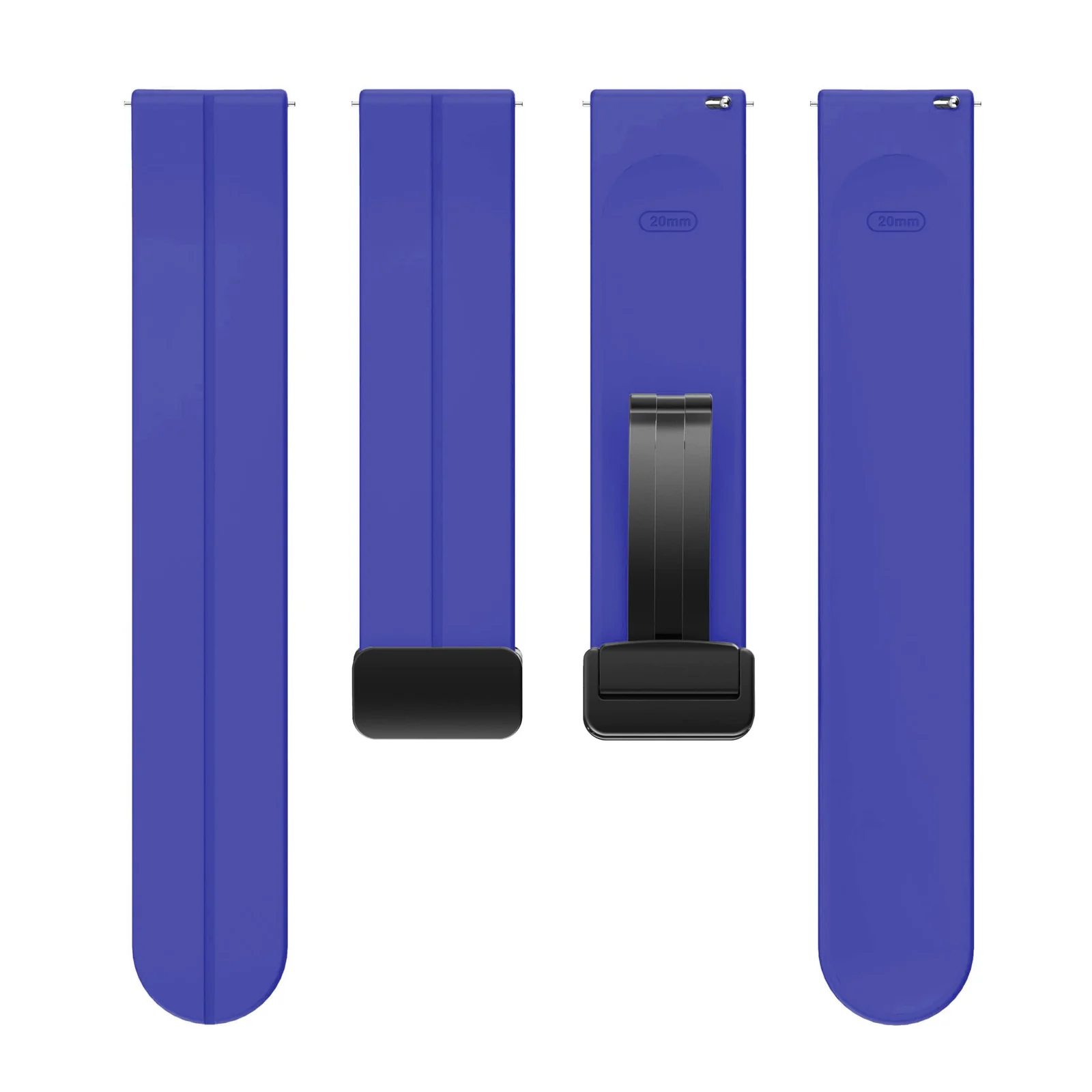 DL3 Mobilak Strap Silicone Magnetic Buckle 20MM For Samsung Gear Sport/Watch 6/5/4/5 Pro 45mm/S2 classic/active 2 40mm 44mm/Amazfit GTS 2/2e/GTS 3/3 Pro/GTS 4/GTS 2 Mini/3 Mini/4 Mini/Bip 3/Bip 3 Pro - Blue