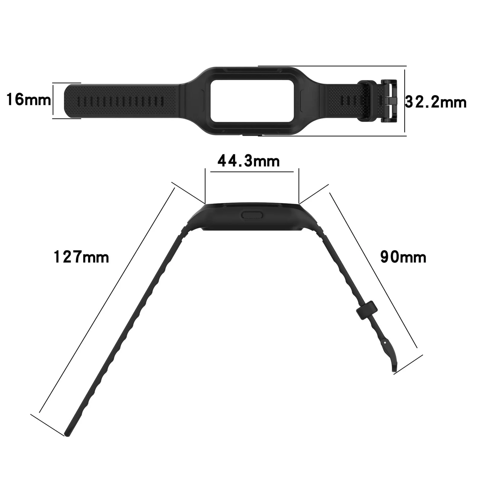 DL3 Mobilak Strap Compatible with Huawei Band 10/9/8/7/6/6 Pro, Adjustable Replacement Strap - Silicone Replacement Wrist Strap With Built-in Case Cover For Honor Band 6/7 - Black - Army Green