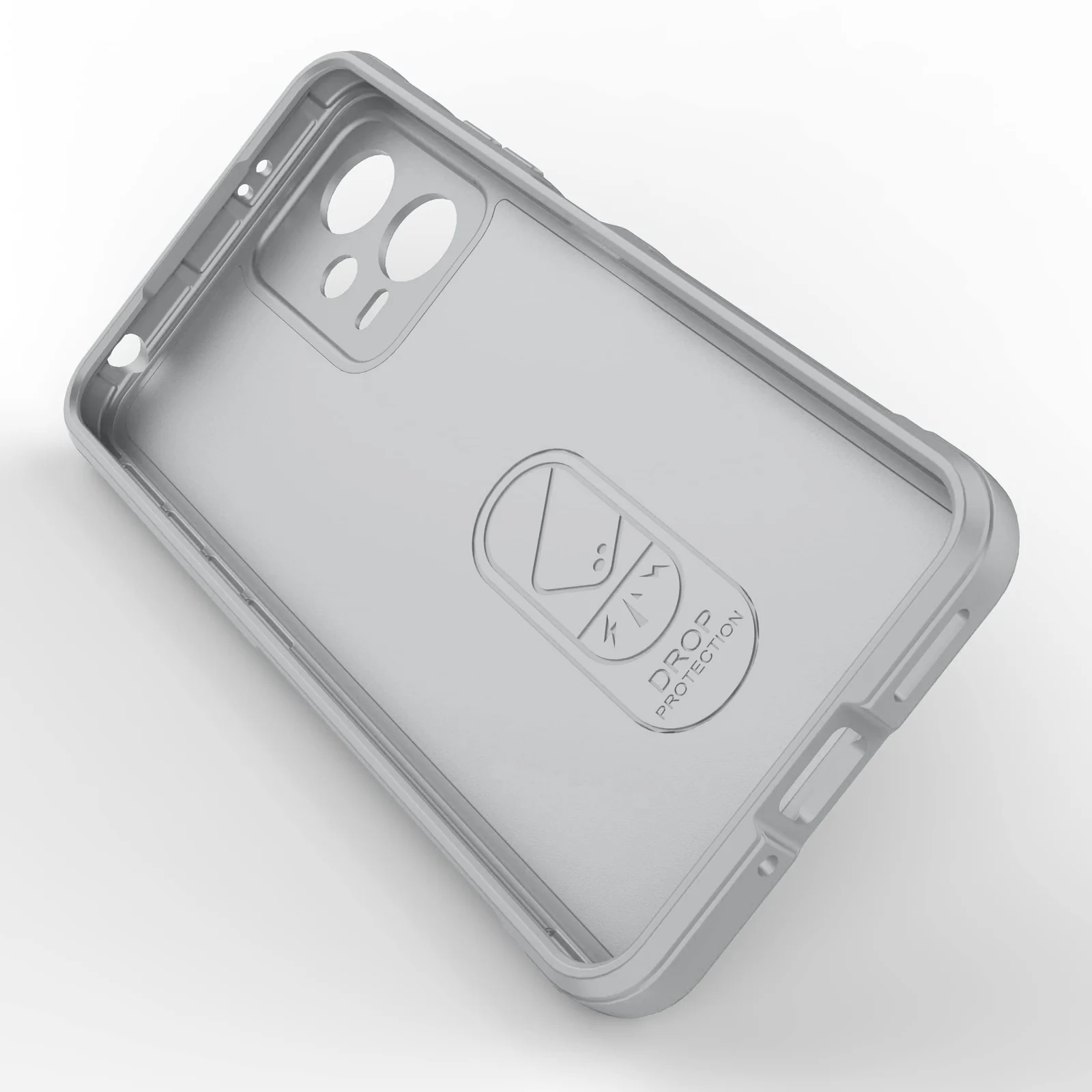 DL3 Mobilak Soft Silicone Protective Case for Xiaomi Redmi Note 12 5G / Poco X5 5G with Camera Protection and Shockproof Design - Gray
