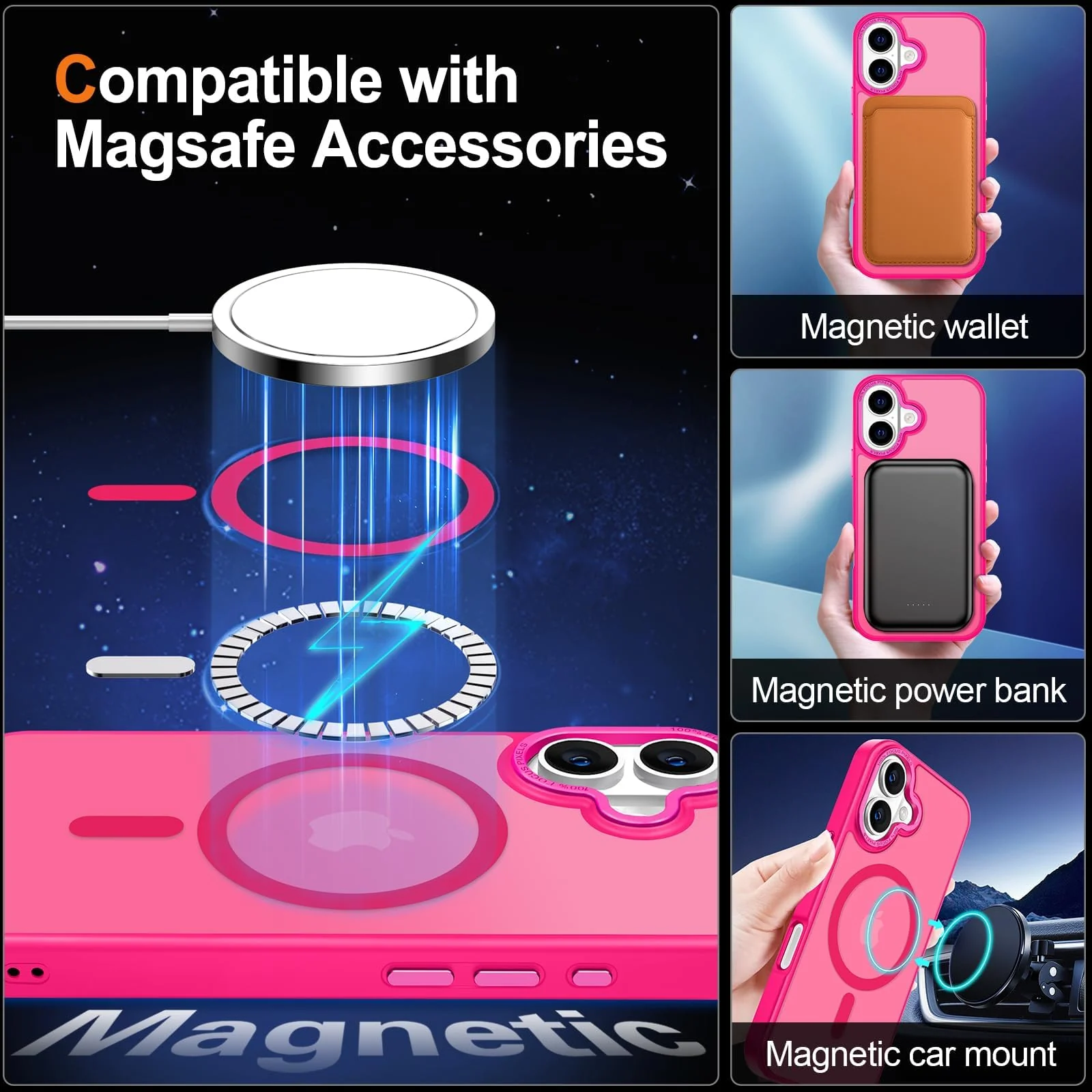 DL3 MOBILAK Protective Phone Case for Apple iPhone 17 - Hot Pink