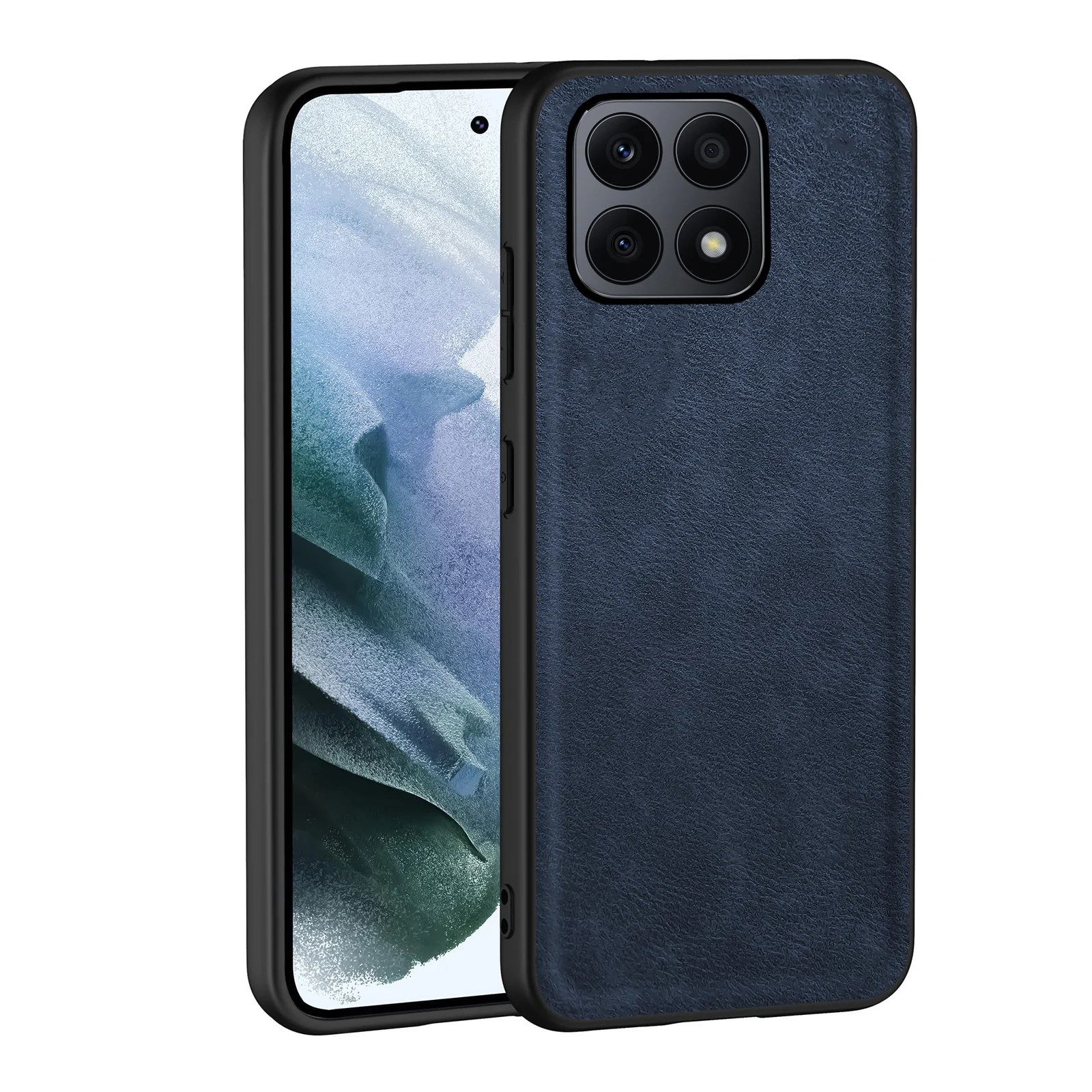Dl3 Mobilak Case for Honor X8a Leather Case,Anti-Drop, Anti-Shock, Non-Slip Texture,Simple Cell Phong Cover (Havana)