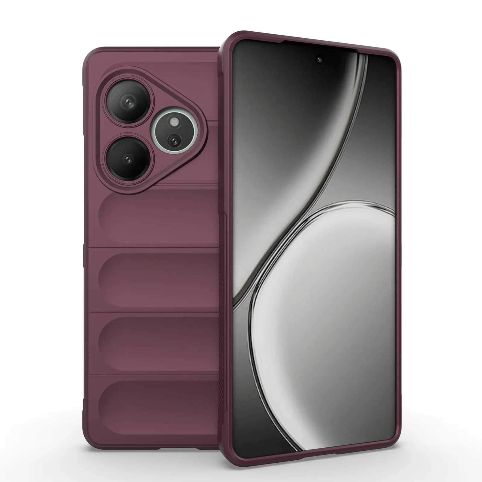 DL3 Mobilak Flexible Silicone and TPU Protective Case with Camera Protection for realme GT6 / GT Neo6 / GT Neo 6 SE / GT 6T - Wine Red
