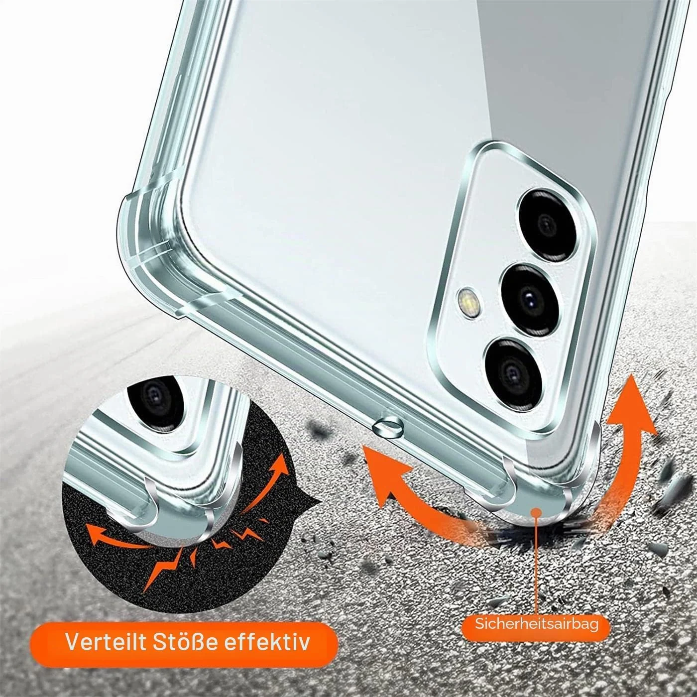 DL3 MOBILAK Clear Soft TPU Phone Case for Samsung Galaxy M52 5G - Clear