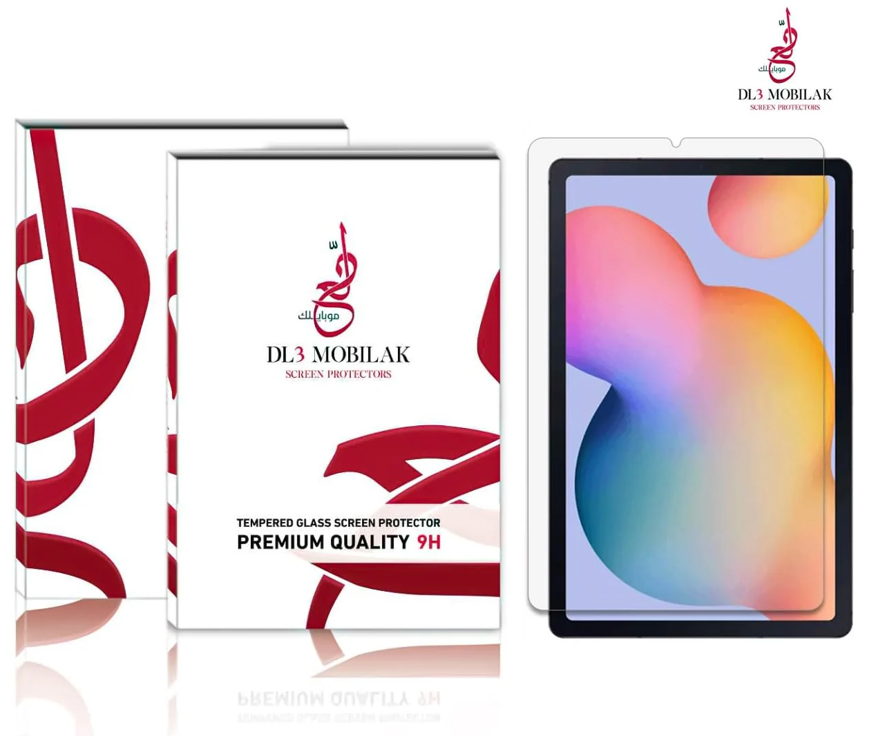DL3 Mobilak Screen Protector For Samsung Galaxy Tab S6 Lite 10.4 Inch 2022/2020 Model (SM-P610/P613/P615/P619) Tempered Glass Film [HD Crystal ] [Easy Installation] [Scratch Resistant] - Clear