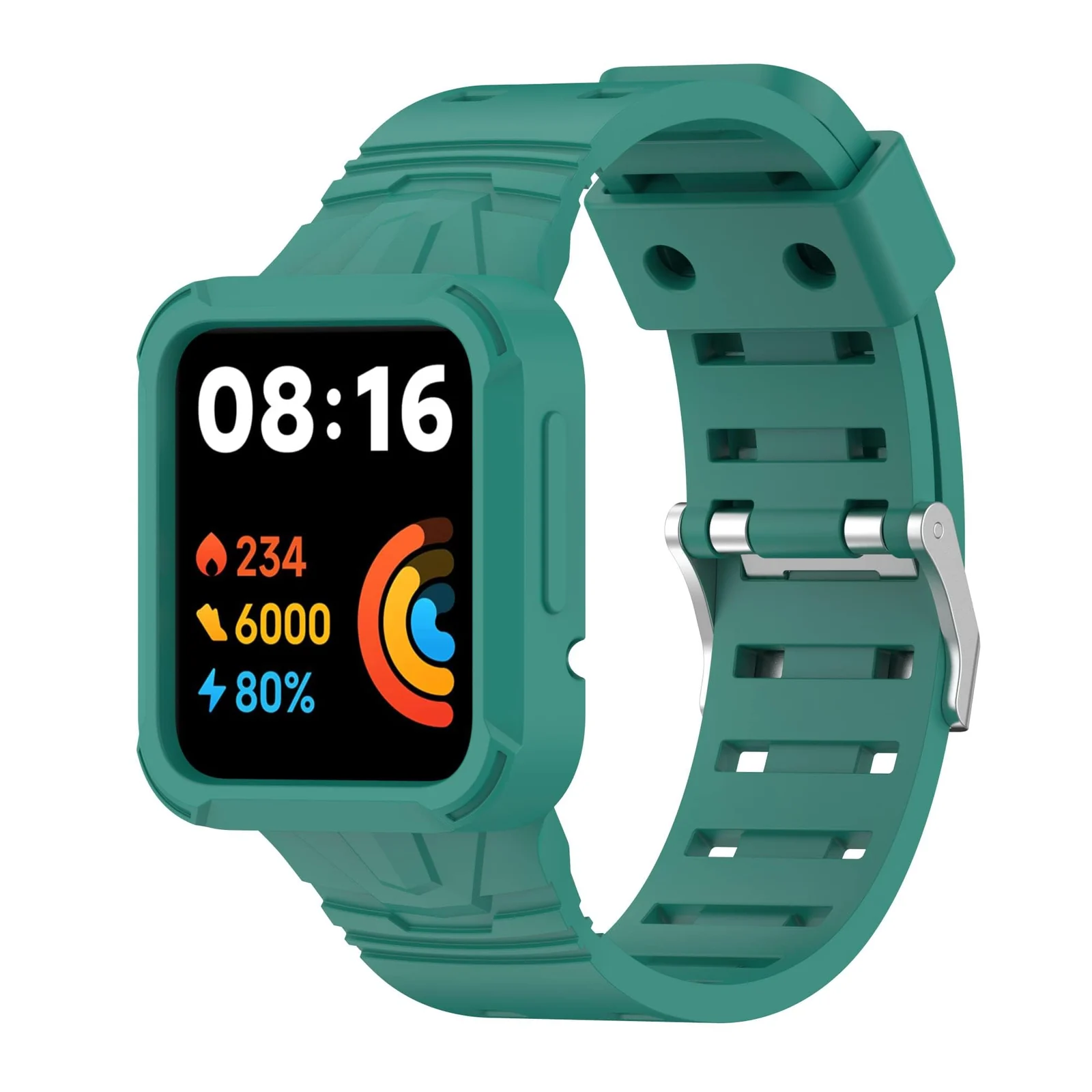 DL3 MOBILAK Replacement Wrist Band Compatible with Xiaomi Redmi Watch 2 Lite/Mi Watch Lite/Poco Watch/Redmi Watch 2/Horloge 2, Adjustable Soft Silicone Wrist Strap with Cover - Pine Green