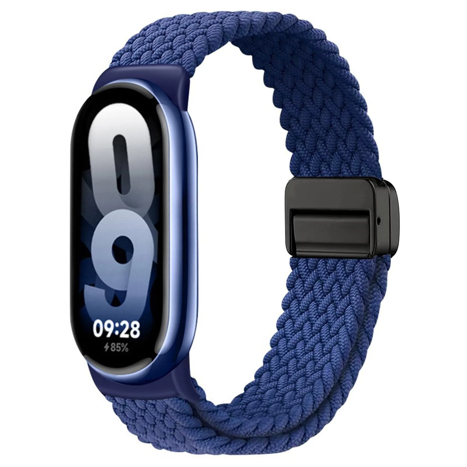 DL3 Mobilak Braided Strap for Xiaomi Mi Band 10/9/8, Men Women Breathable Elastic Nylon with Magnetic Buckle Watch Band for Xiaomi Smart Band 10/Xiaomi Smart Band 9/8 - Blue